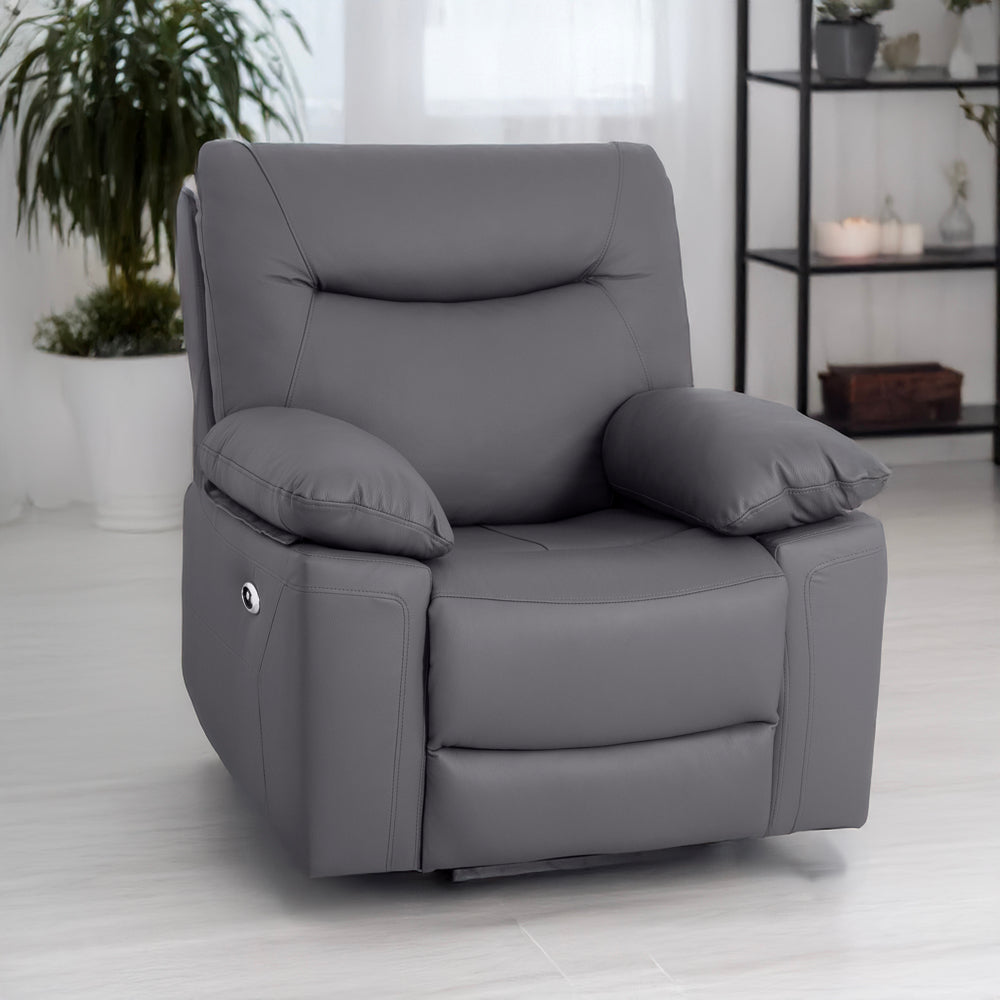 Florence Pewter Power Recliner Armchair