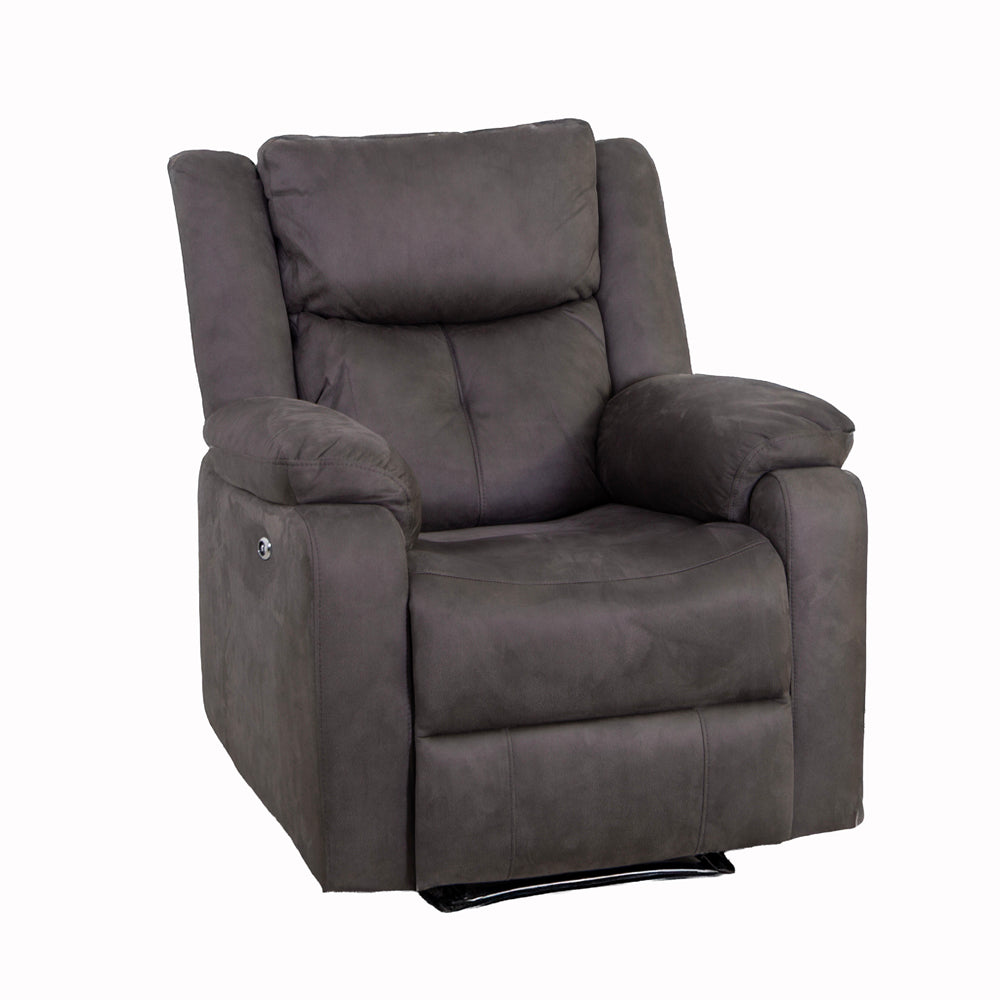 Rome Steel Power Recliner Armchair