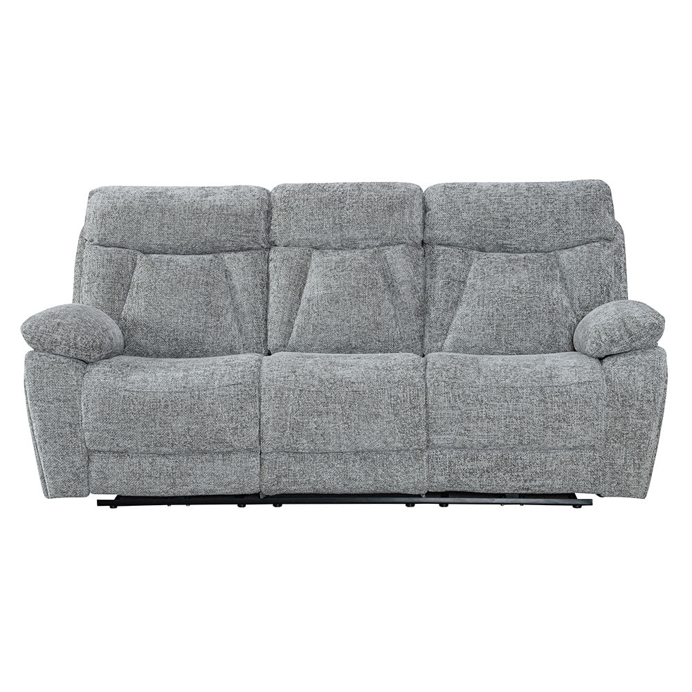 Venice Nickel Power 3 Seater Sofa with Console