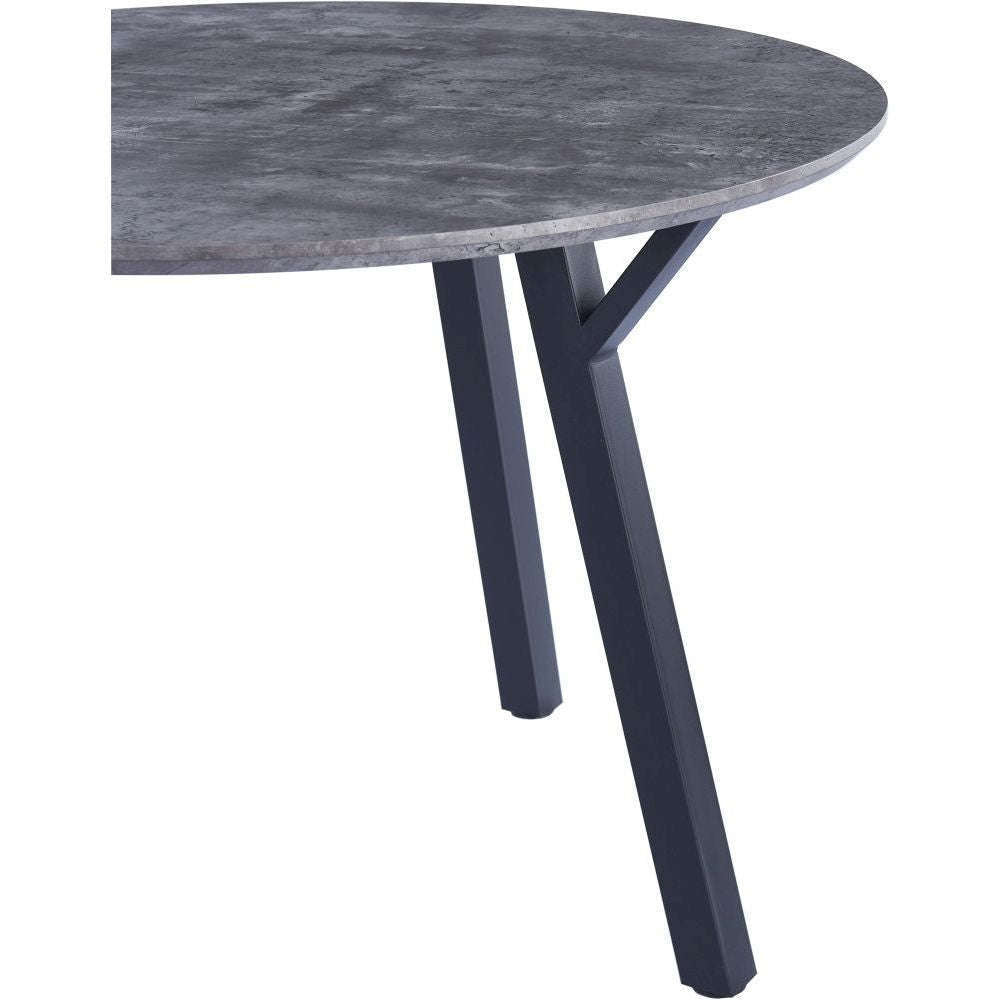 Bexley 1.1m Concrete Effect Round Dining Table
