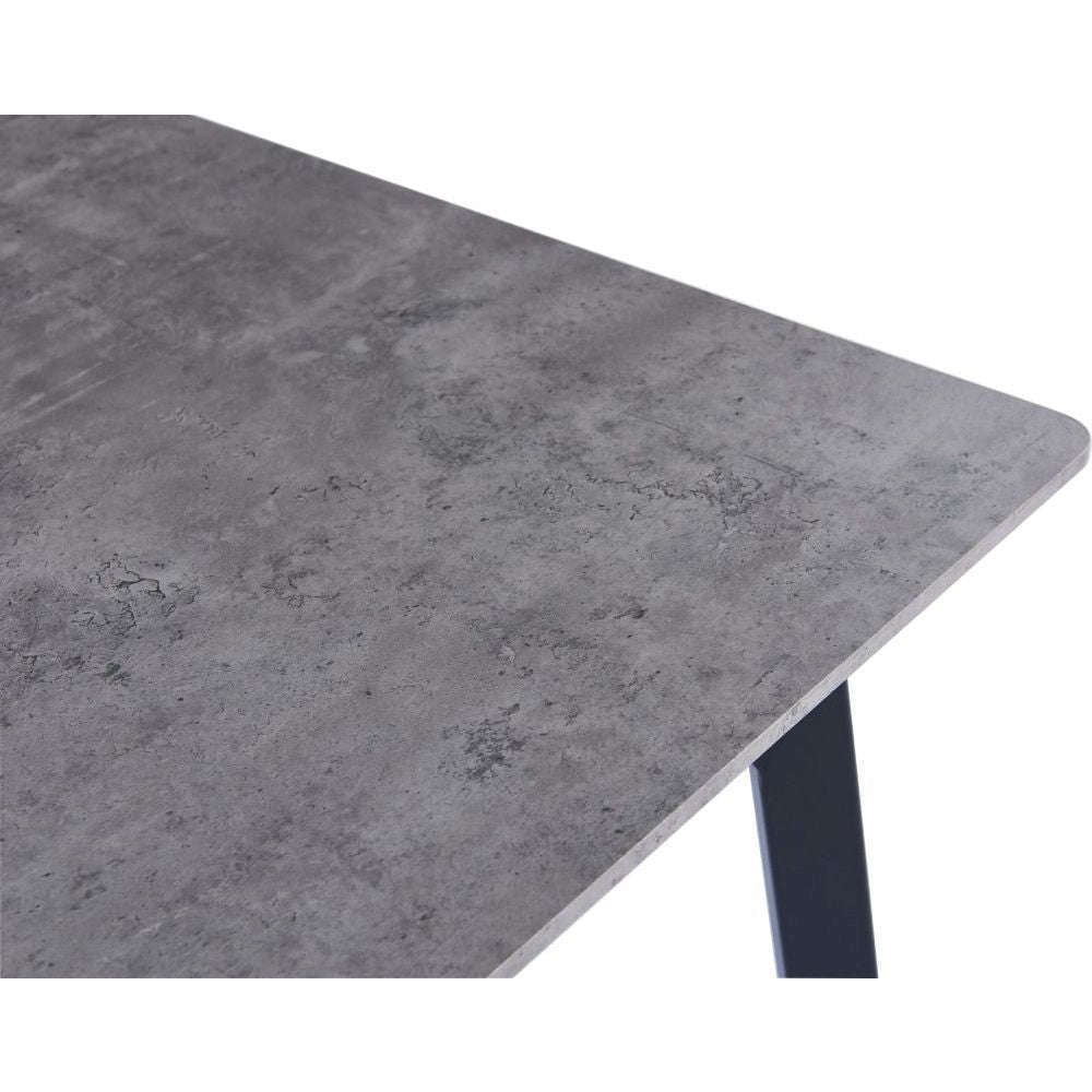 Bexley 1.2m Concrete Effect Fixed Top Dining Table