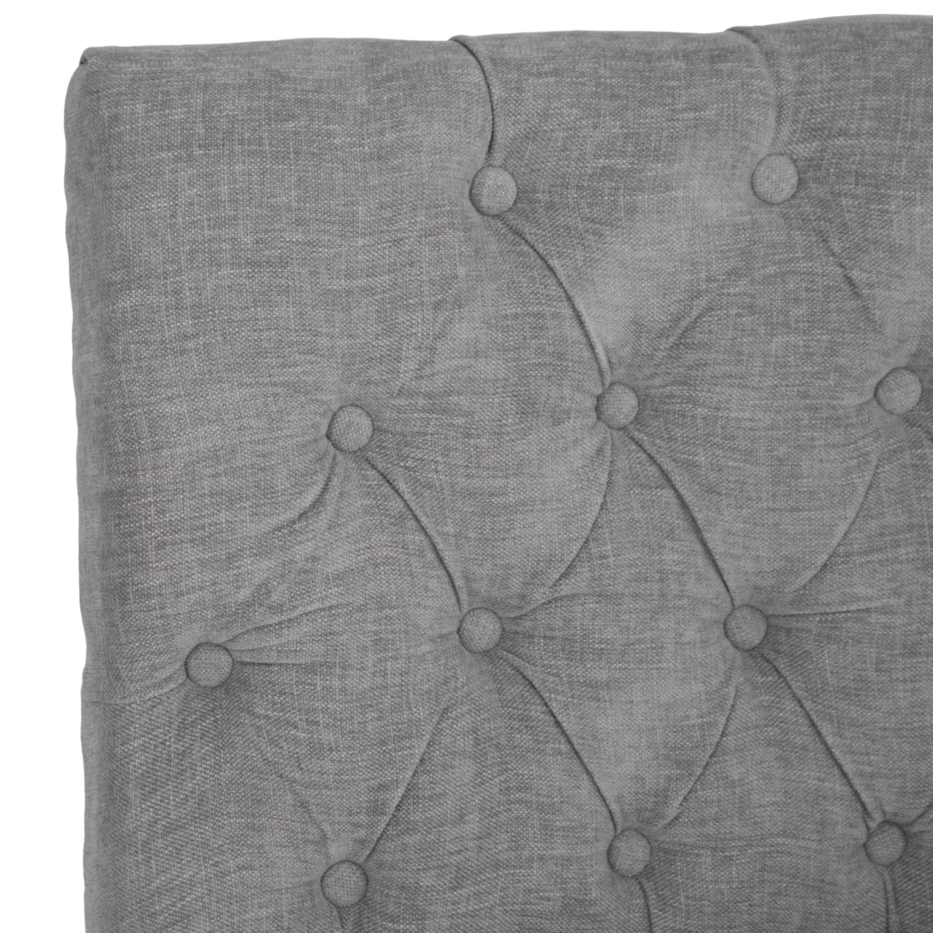 Carrington Grey 120cm Button Back Dining Bench