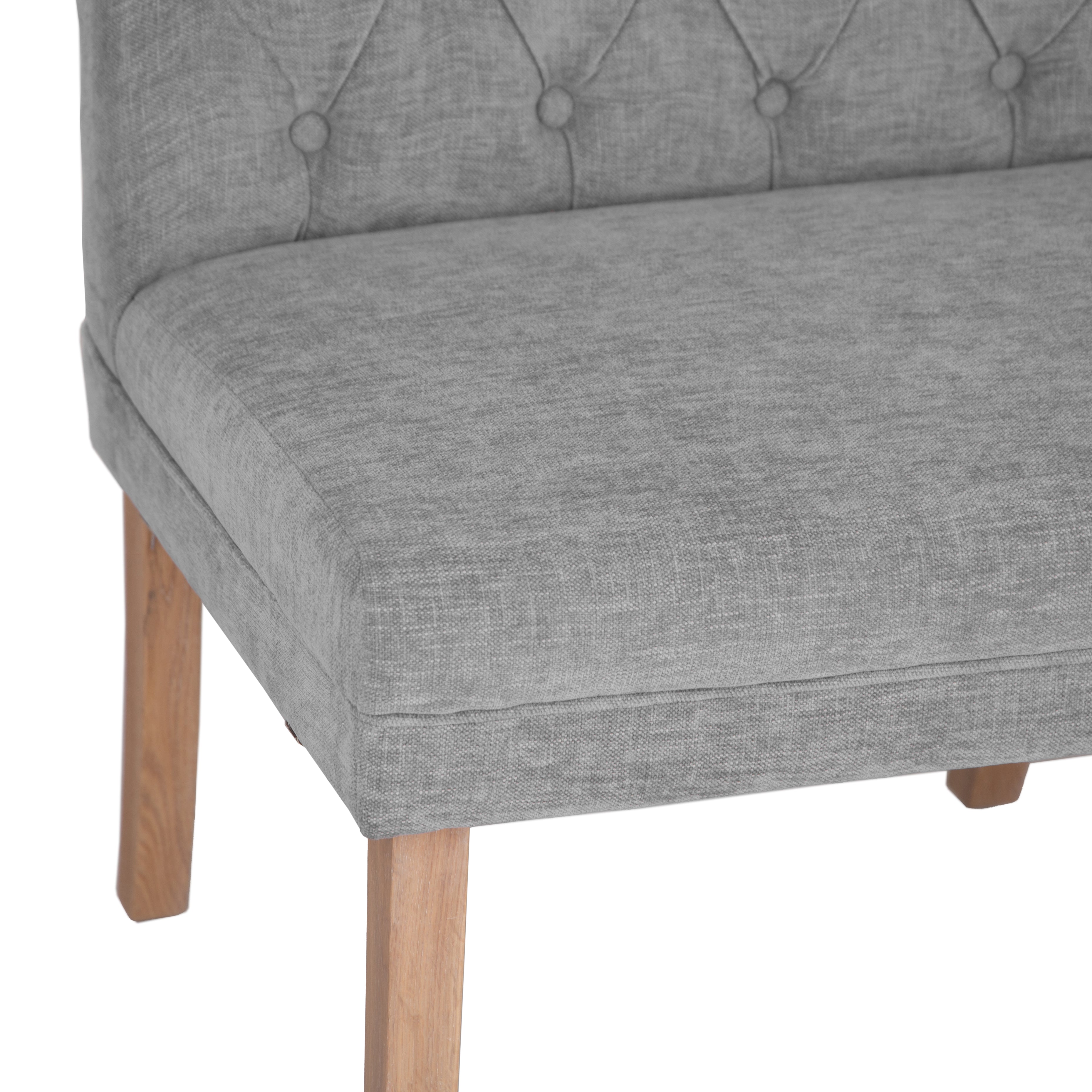 Carrington Grey 120cm Button Back Dining Bench