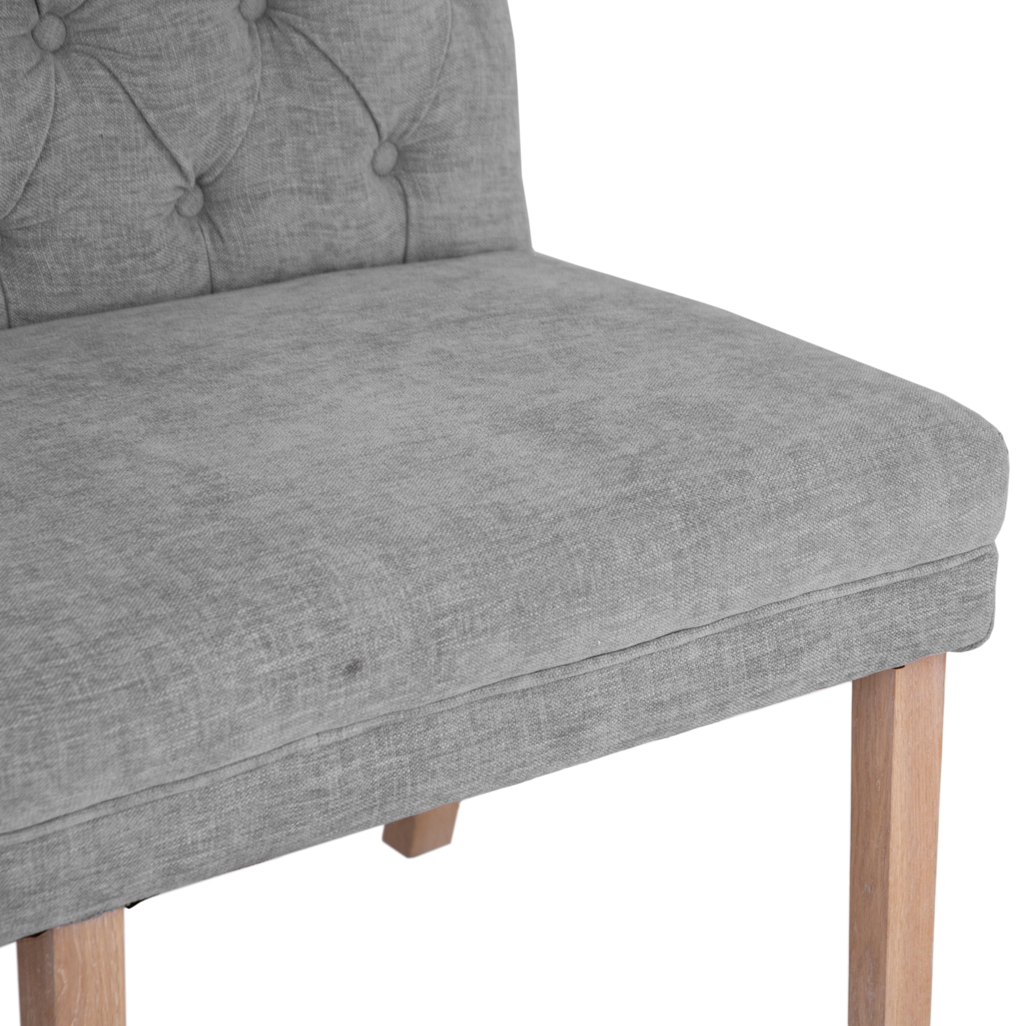 Carrington Grey 120cm Button Back Dining Bench