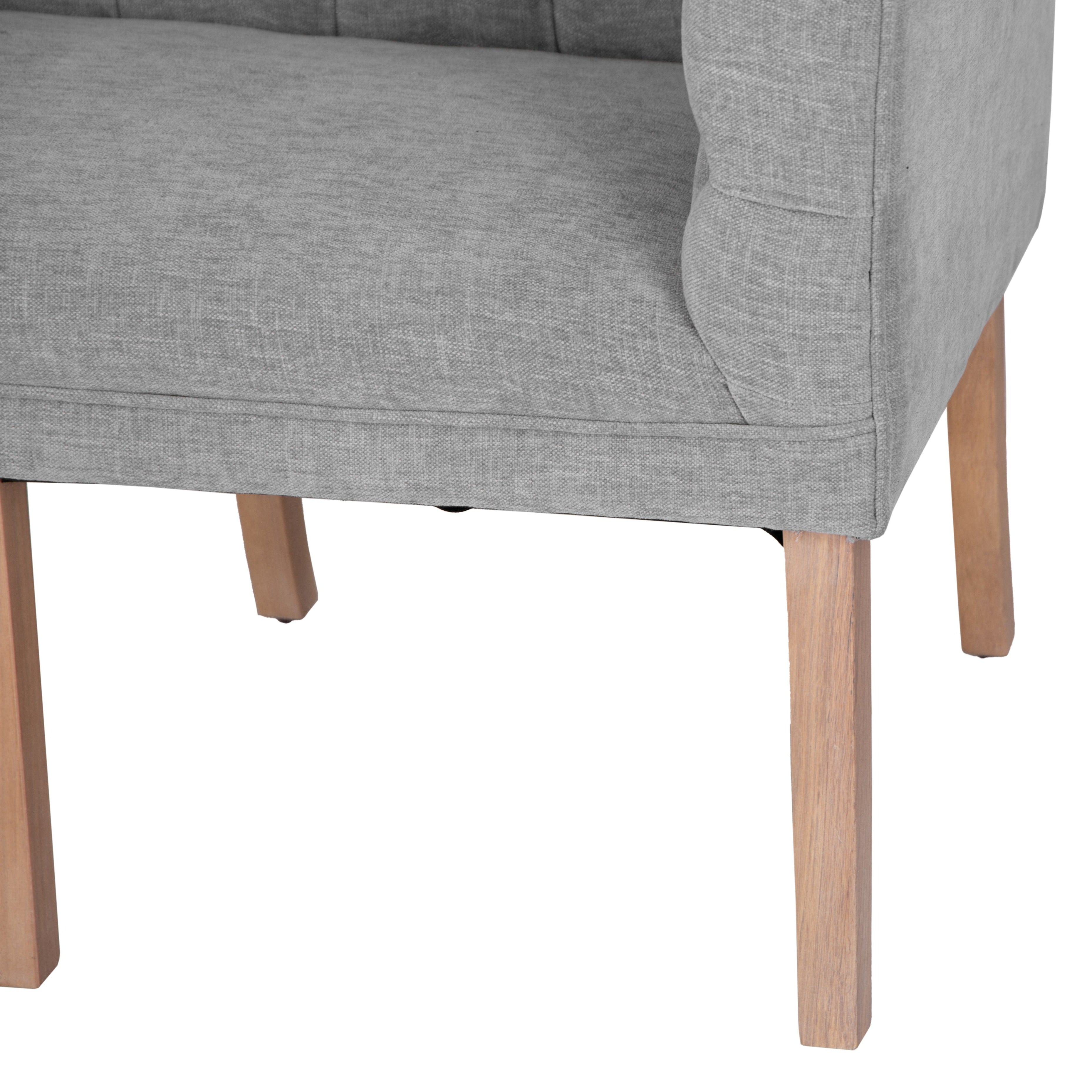 Carrington Grey 150cm Left Hand Button Back Dining Bench