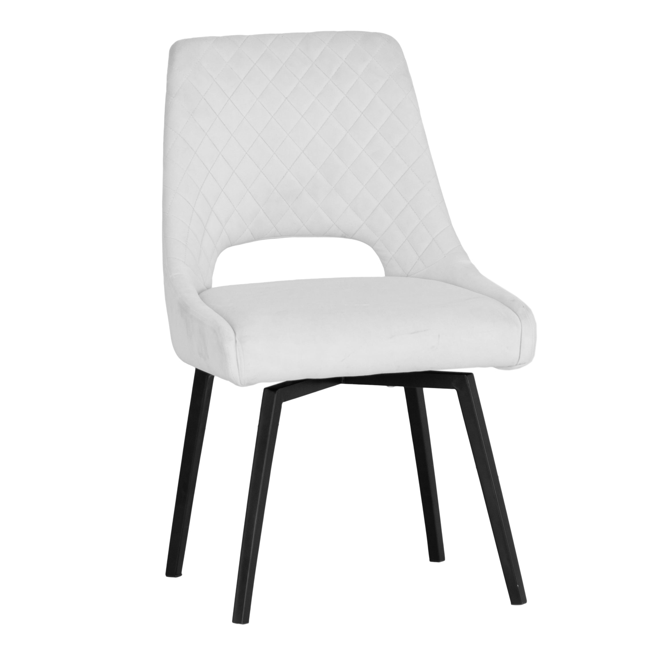 Chelford Limestone Velvet Diamond Stich Back Dining Chair