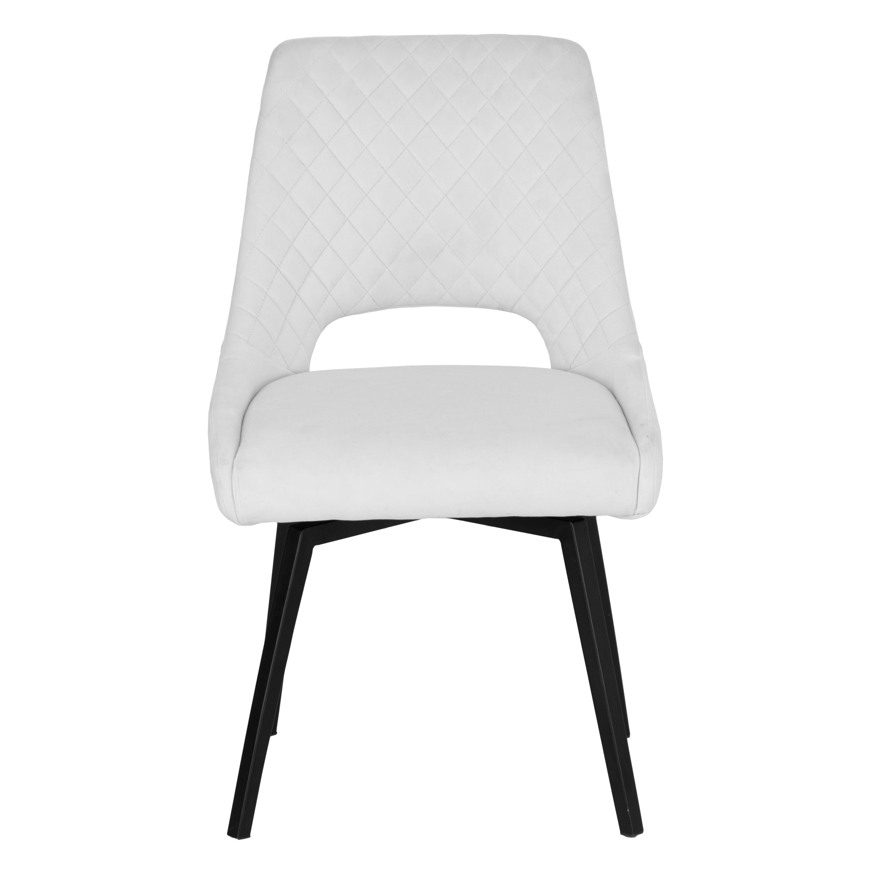 Chelford Limestone Velvet Diamond Stich Back Dining Chair