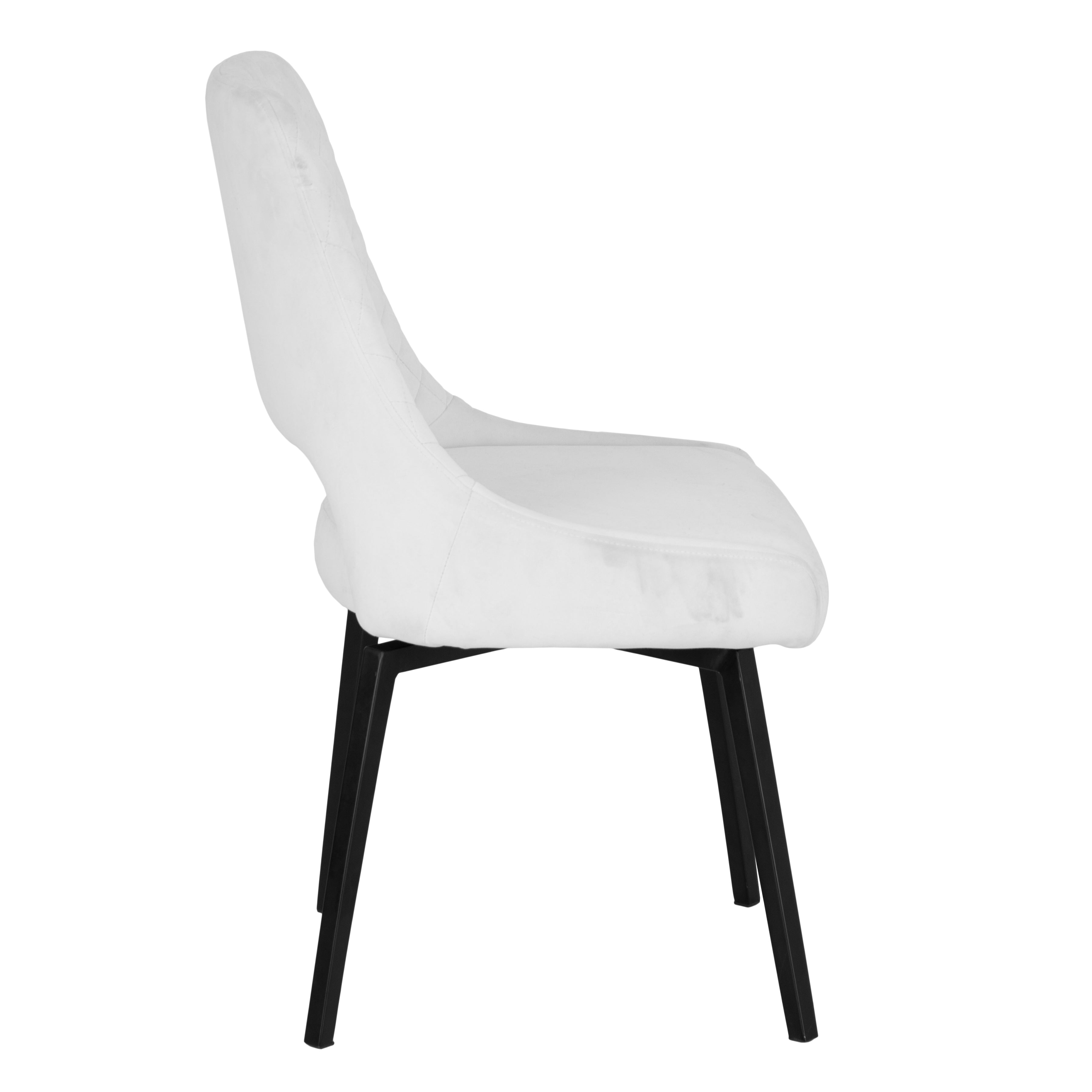 Chelford Limestone Velvet Diamond Stich Back Dining Chair