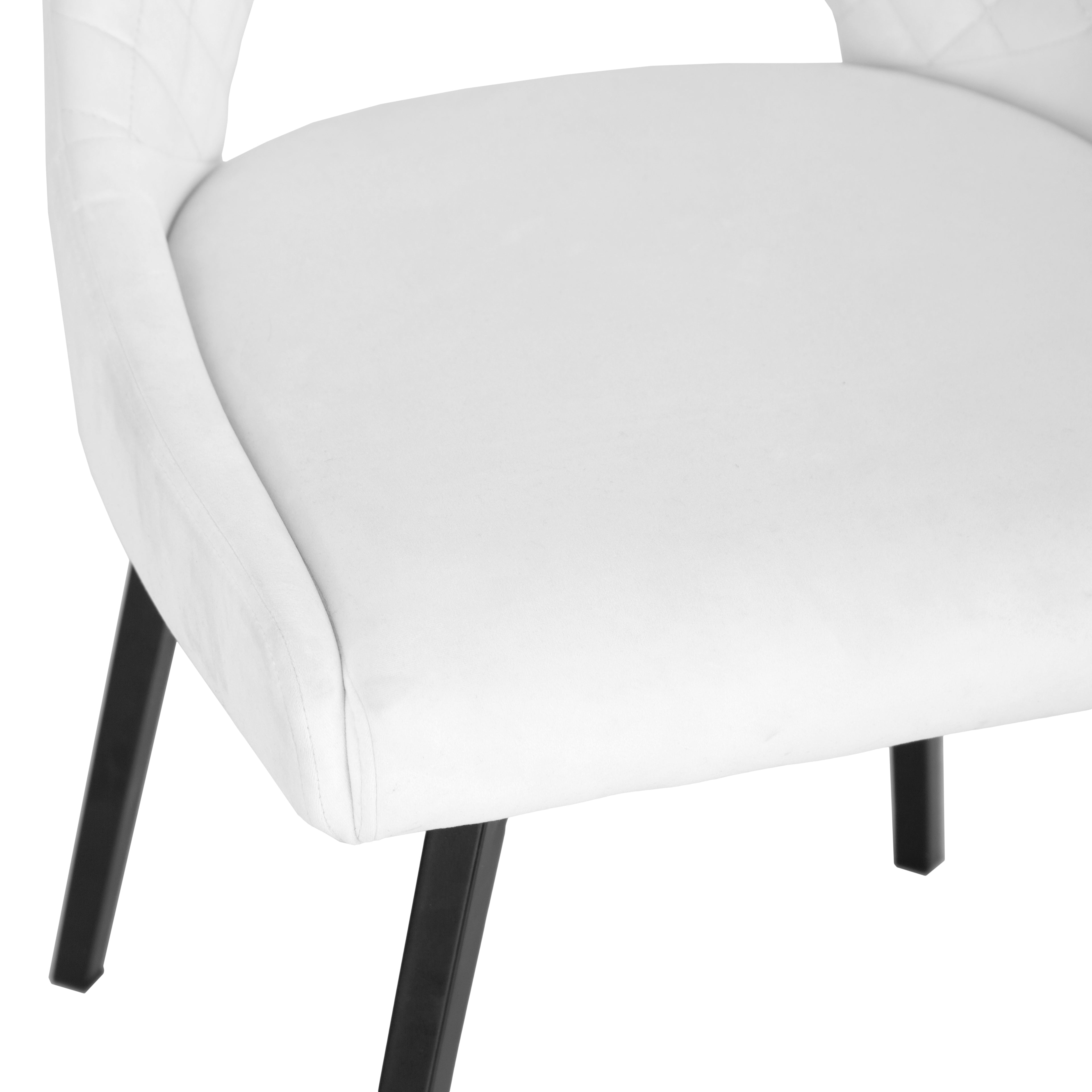 Chelford Limestone Velvet Diamond Stich Back Dining Chair