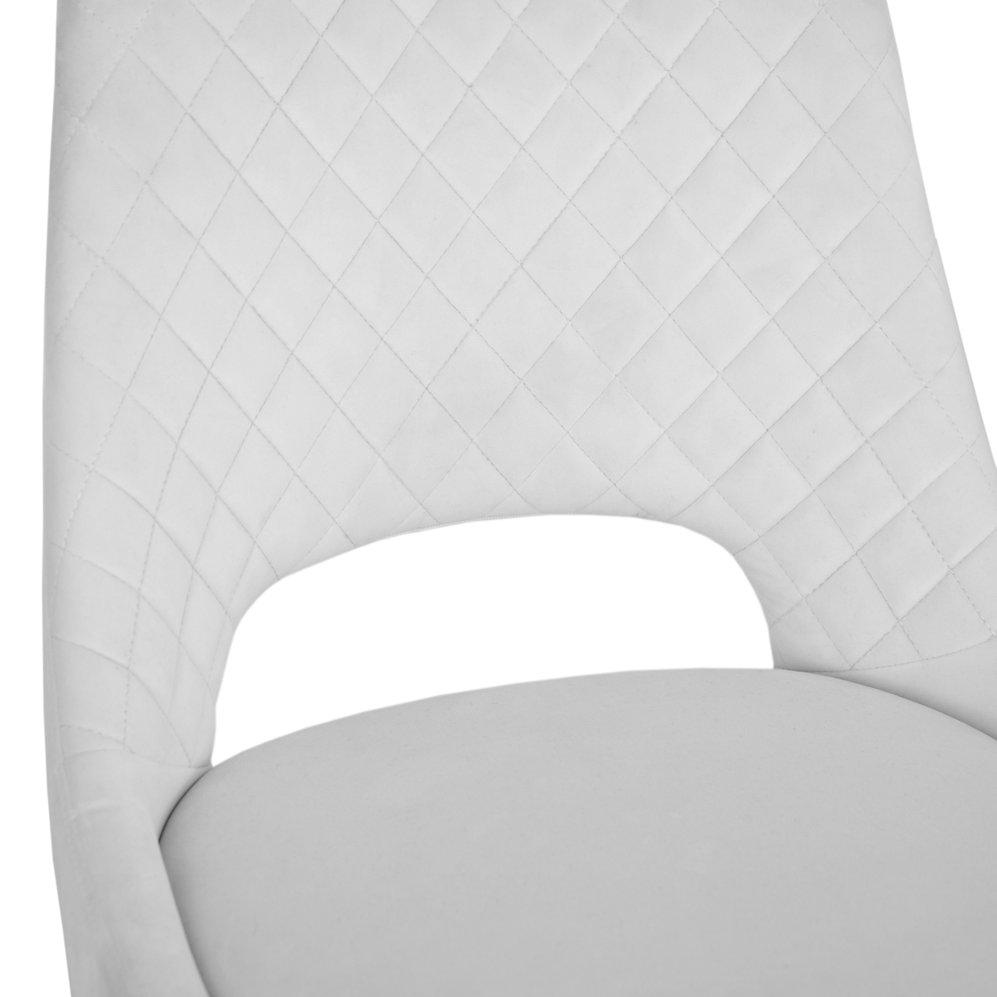 Chelford Limestone Velvet Diamond Stich Back Dining Chair