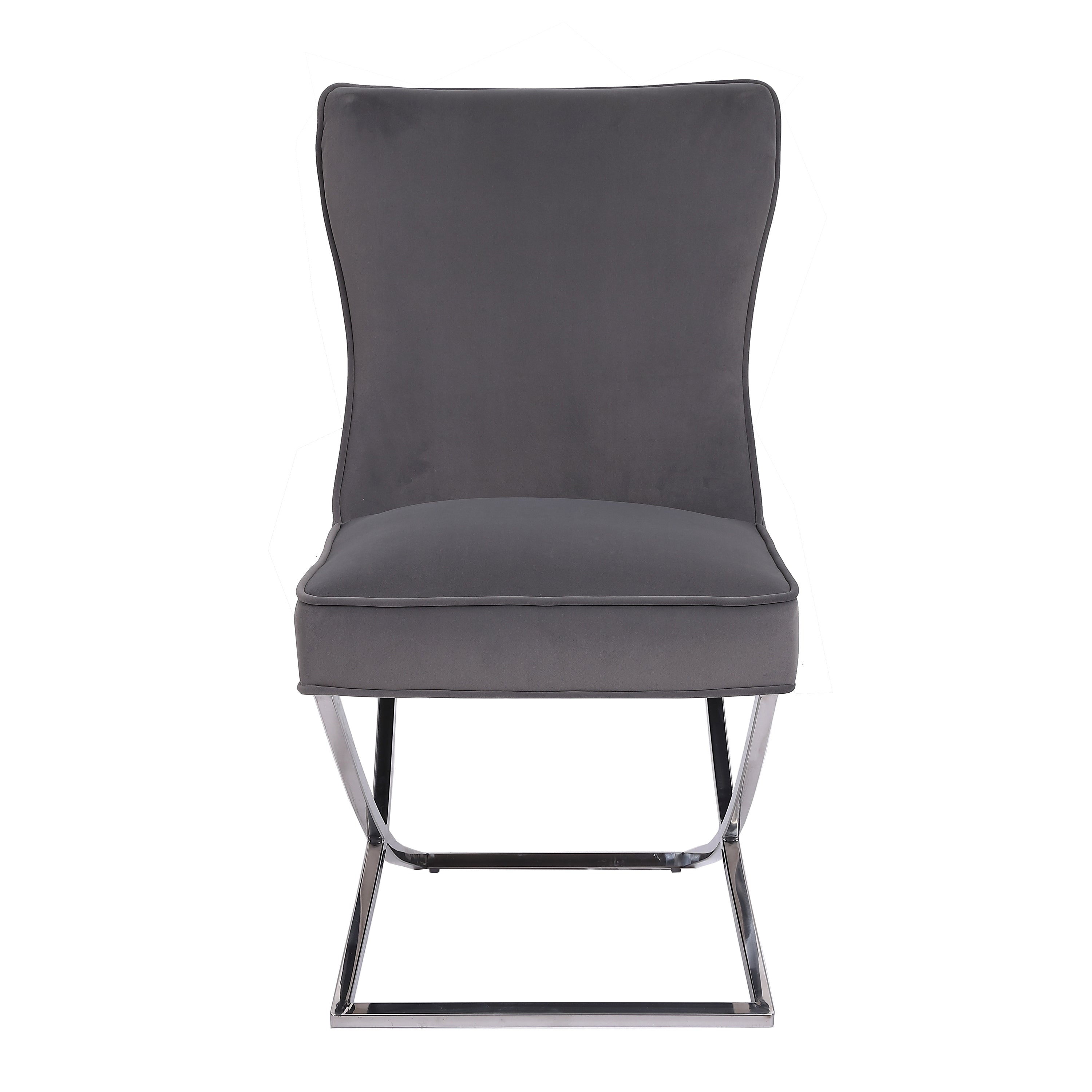 Challaston Grey Velvet Dining Chair