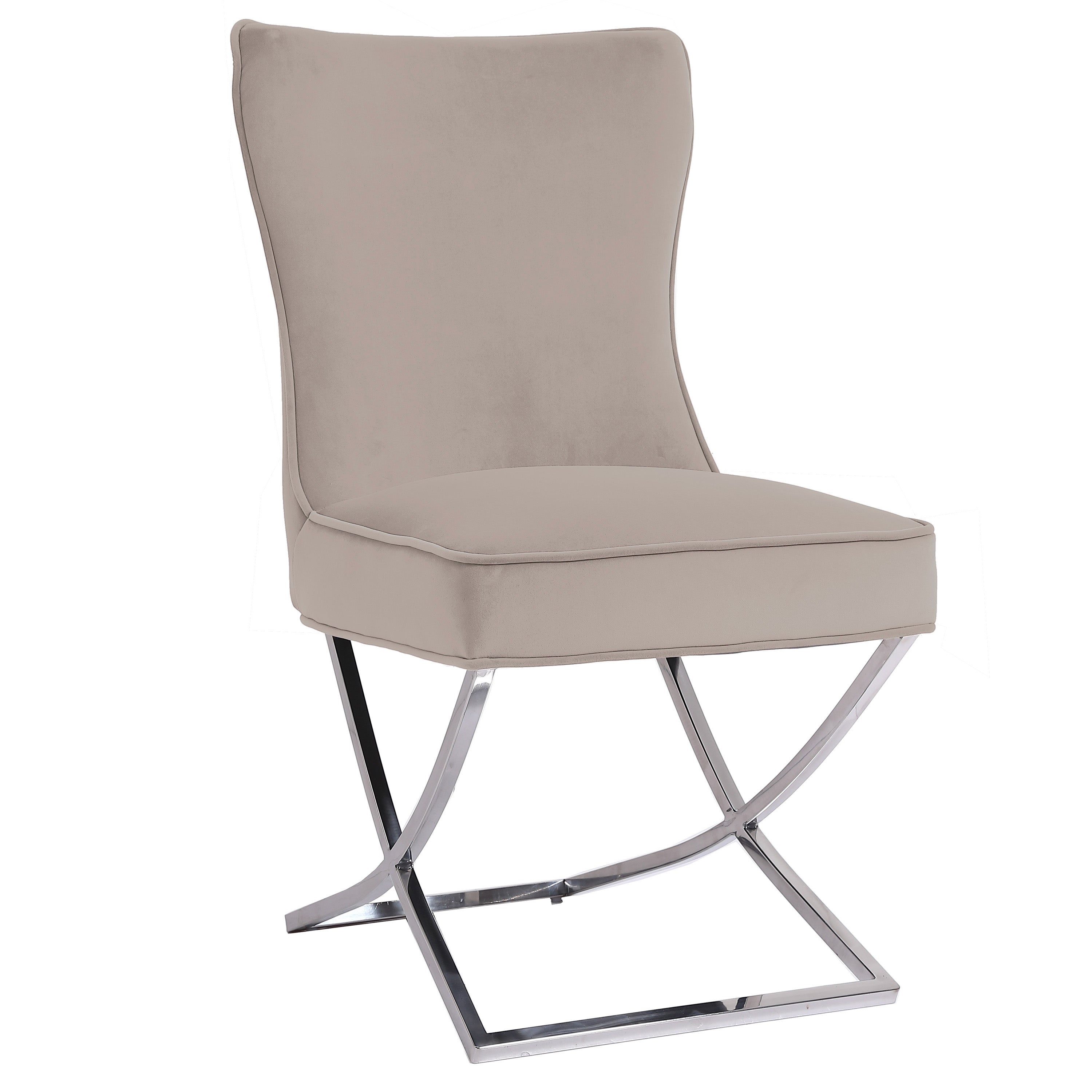 Challaston Taupe Velvet Dining Chair