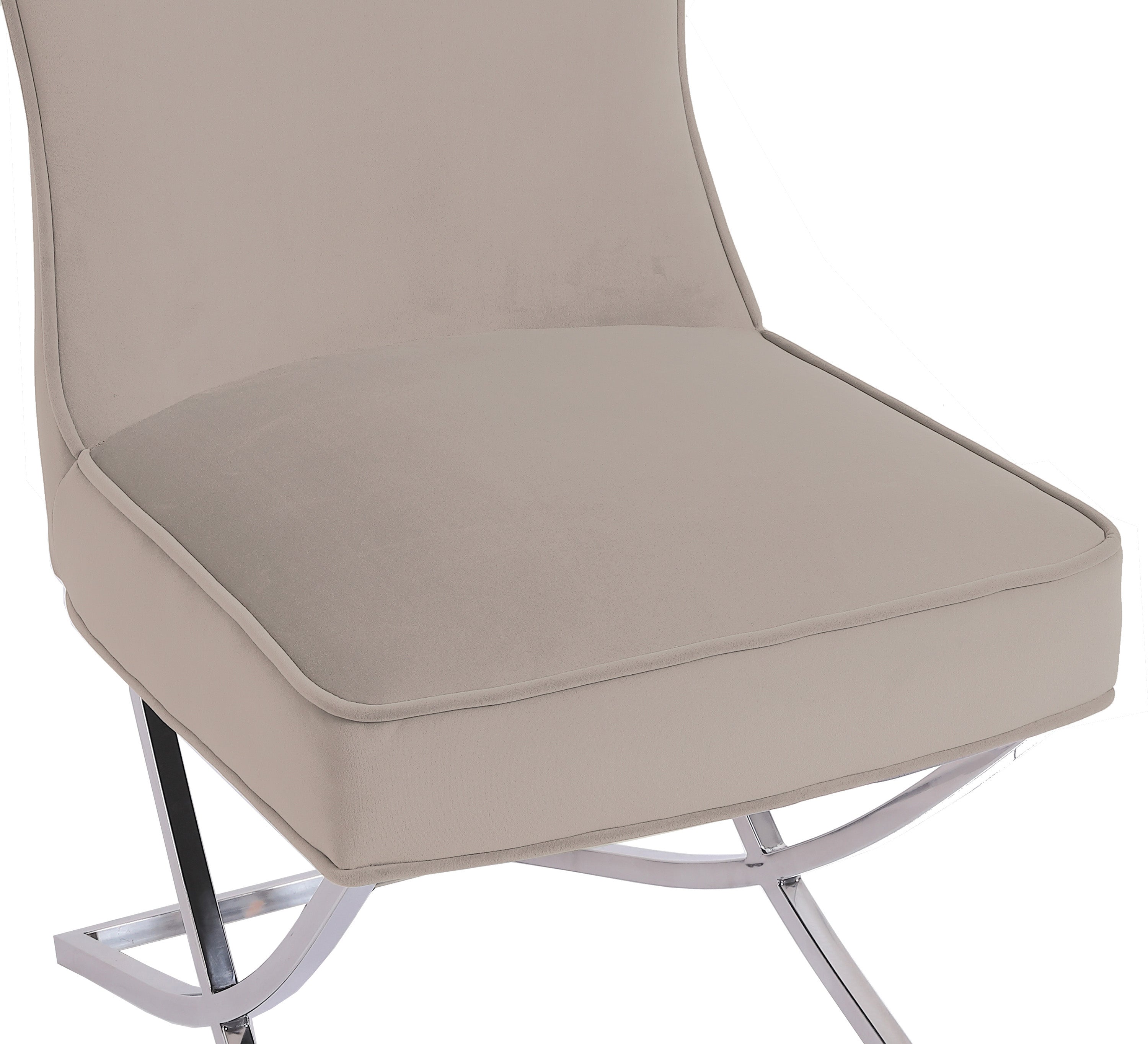 Challaston Taupe Velvet Dining Chair