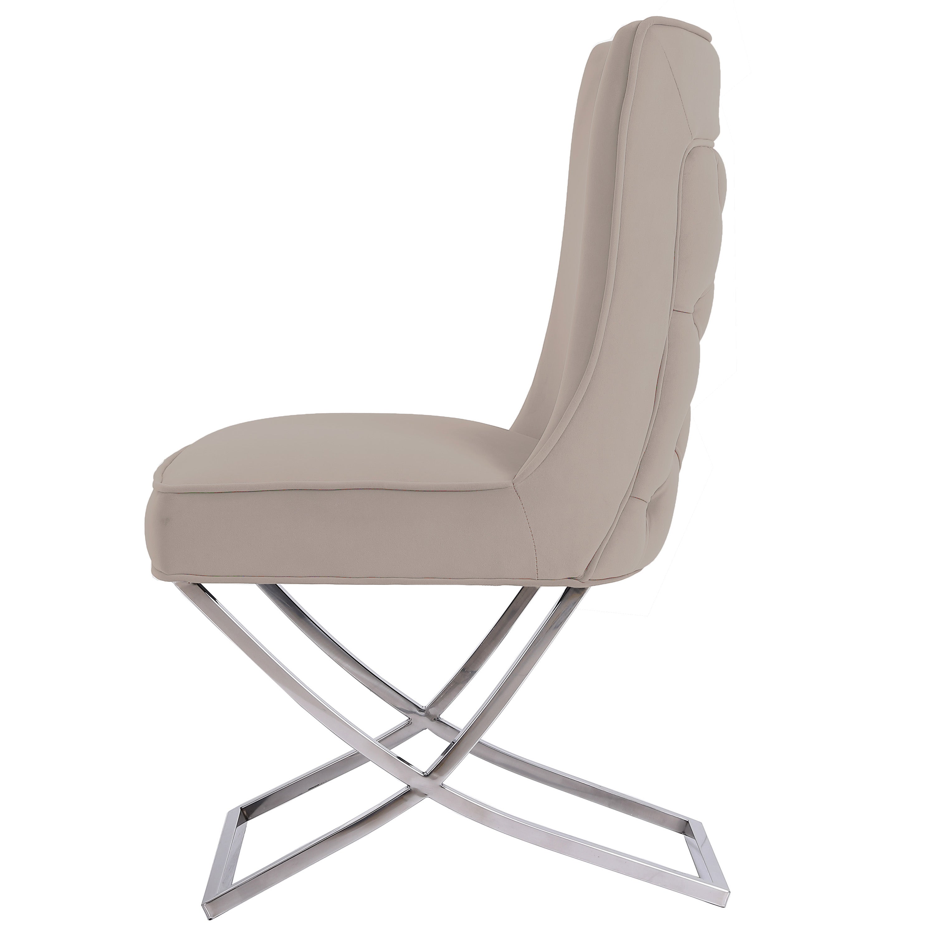 Challaston Taupe Velvet Dining Chair
