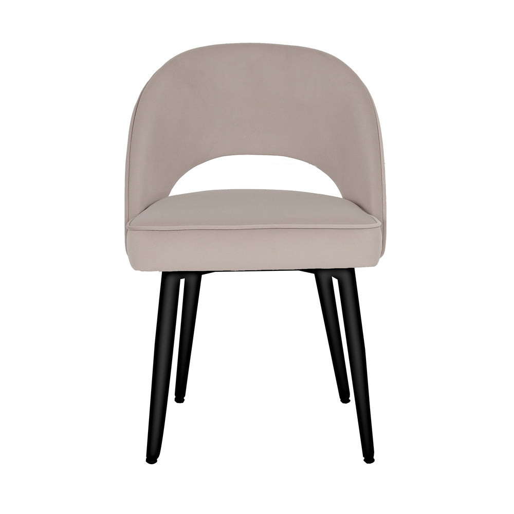 Chevington Retro Velvet Taupe Dining Chair