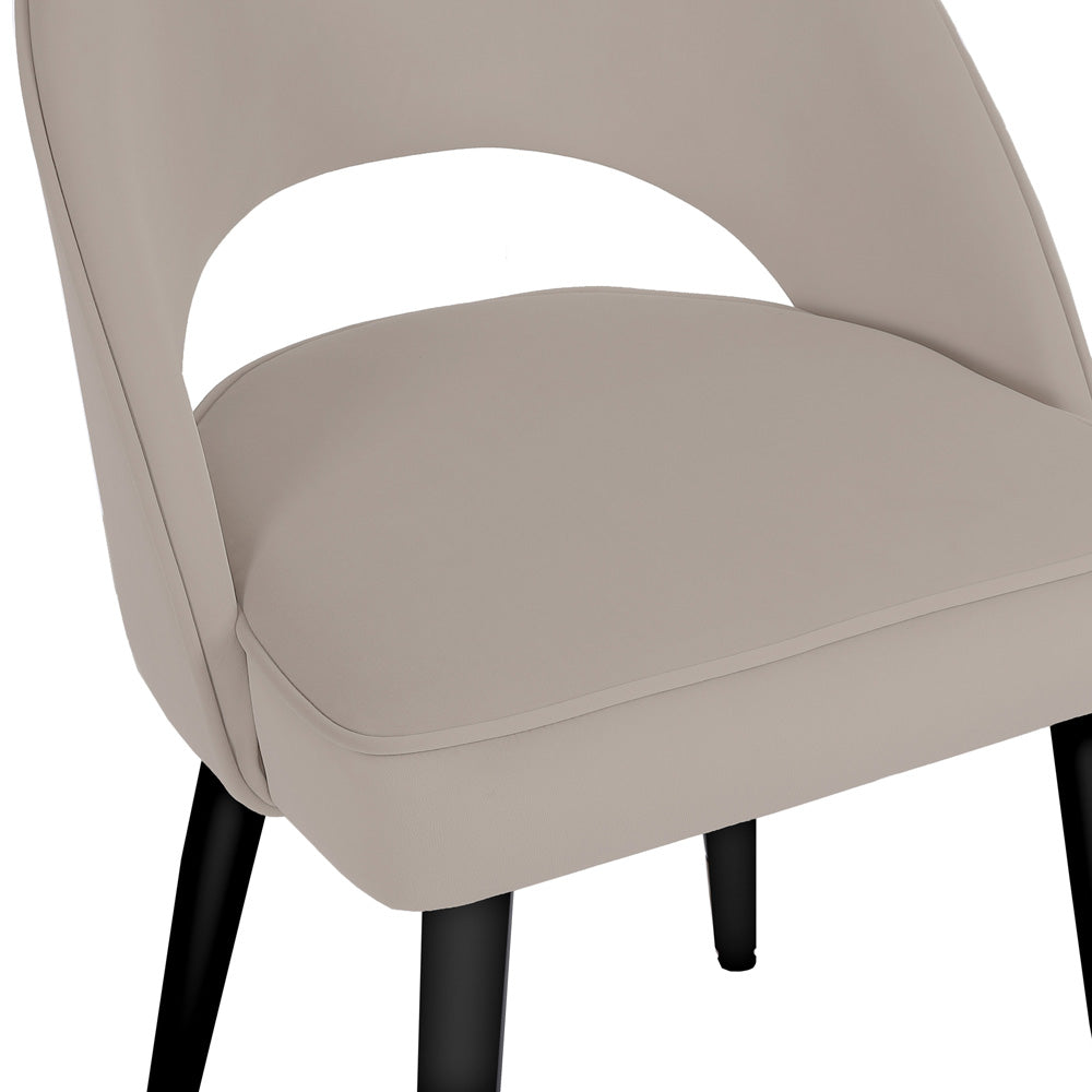 Chevington Retro Velvet Taupe Dining Chair