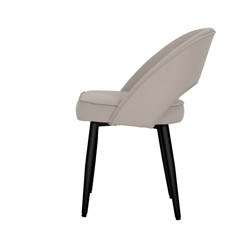 Chevington Retro Velvet Taupe Dining Chair