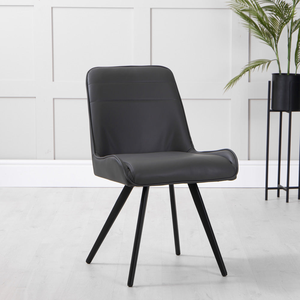 Chatburn Modern Industrial Grey Dining Chair