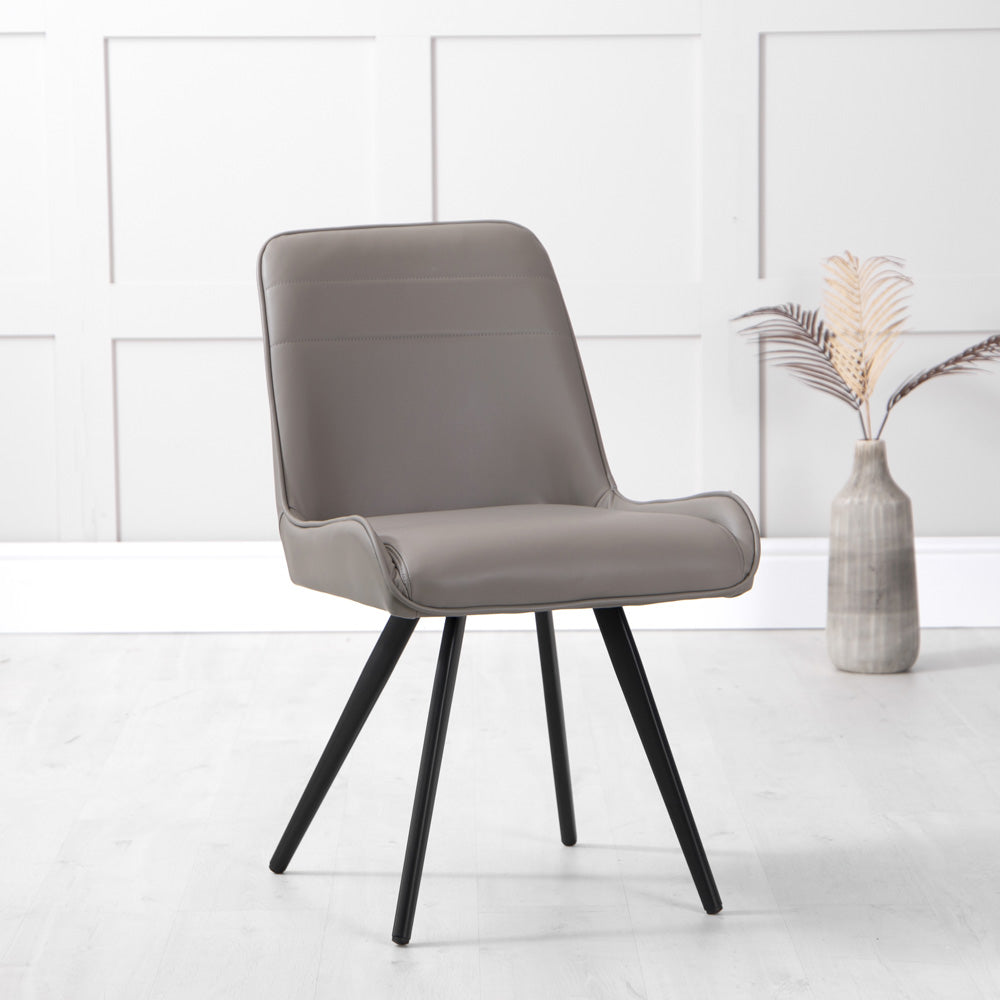 Chatburn Modern Industrial Taupe Dining Chair