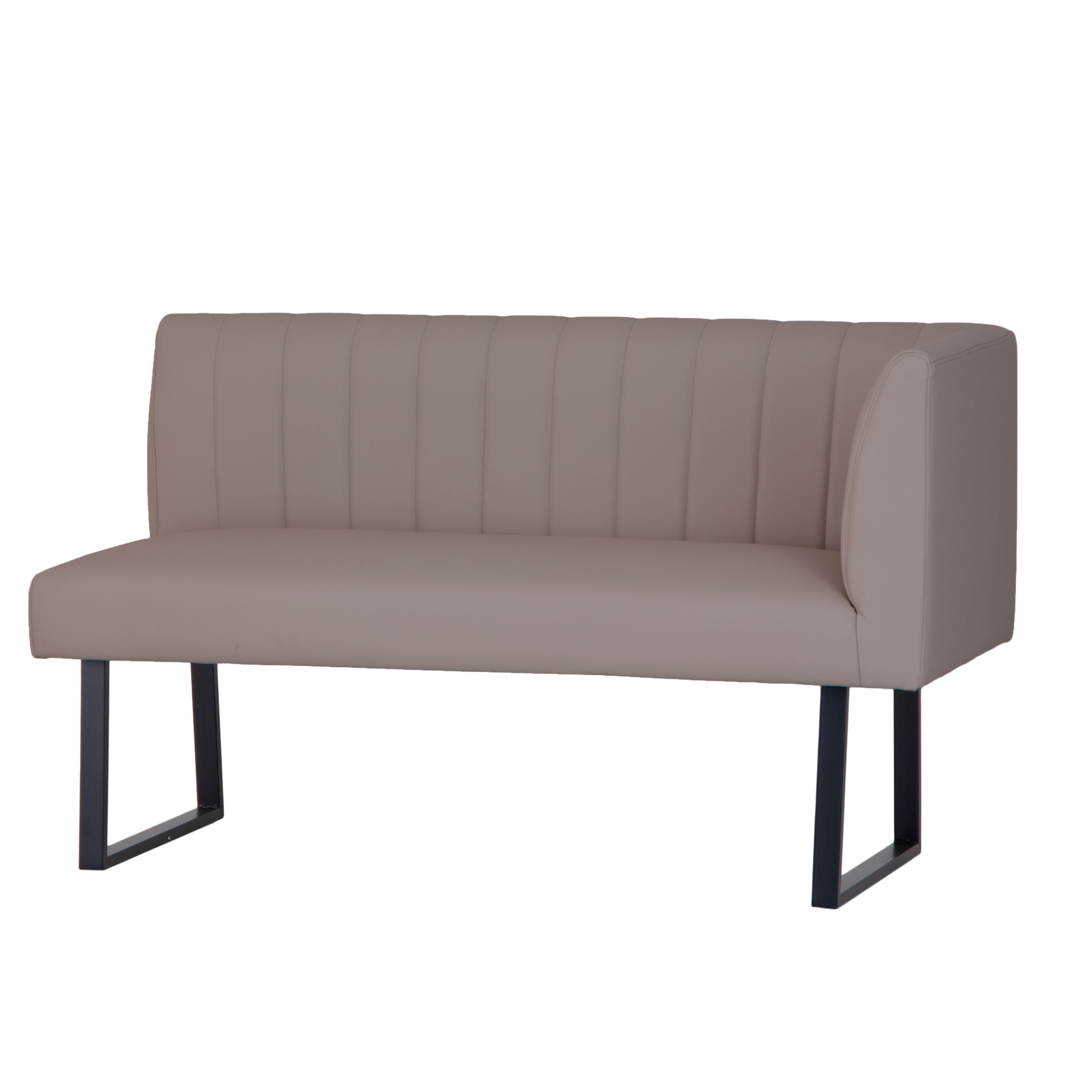 Charlesworth Taupe 142cm Left Hand Modern Industrial Dining Bench