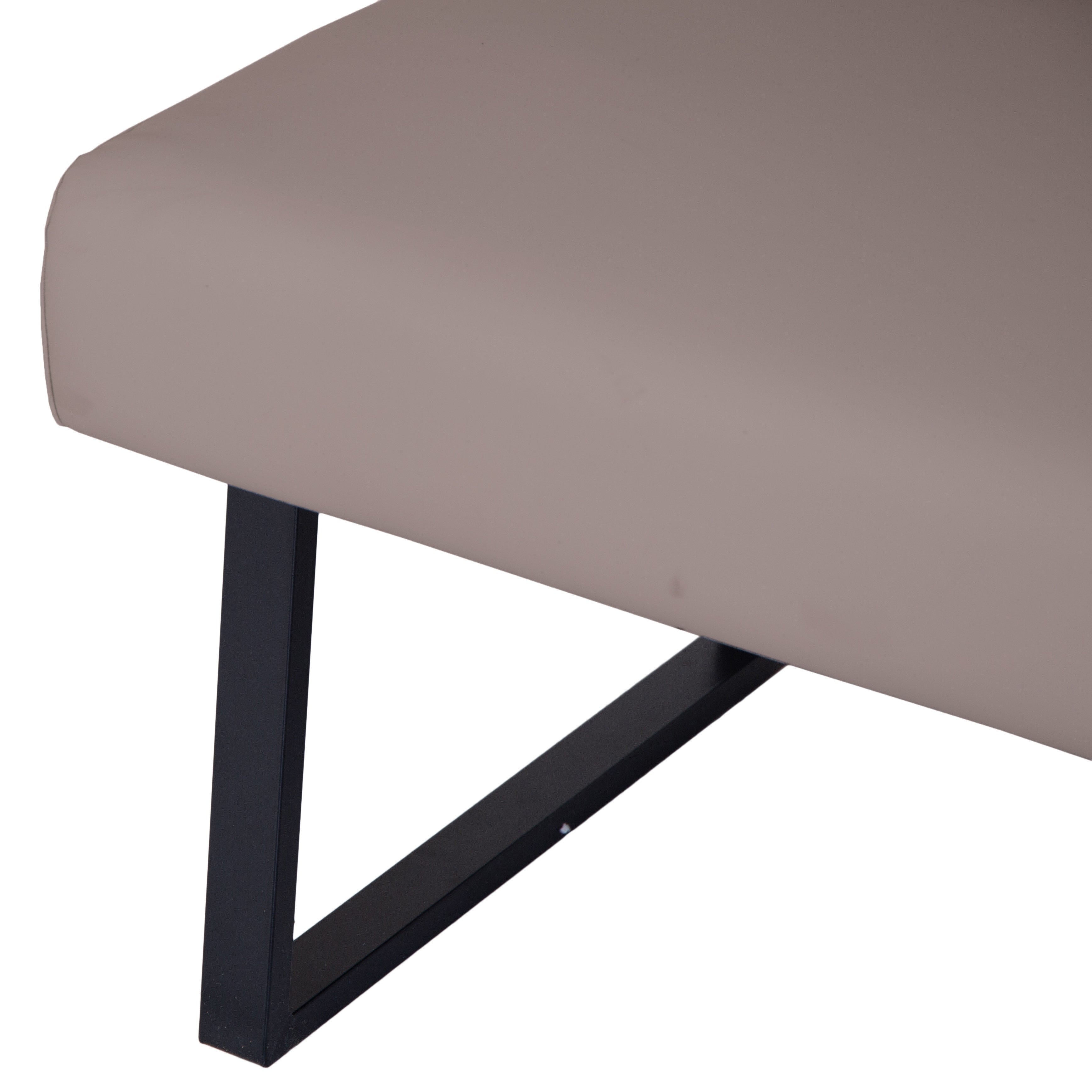 Charlesworth Taupe 142cm Left Hand Modern Industrial Dining Bench