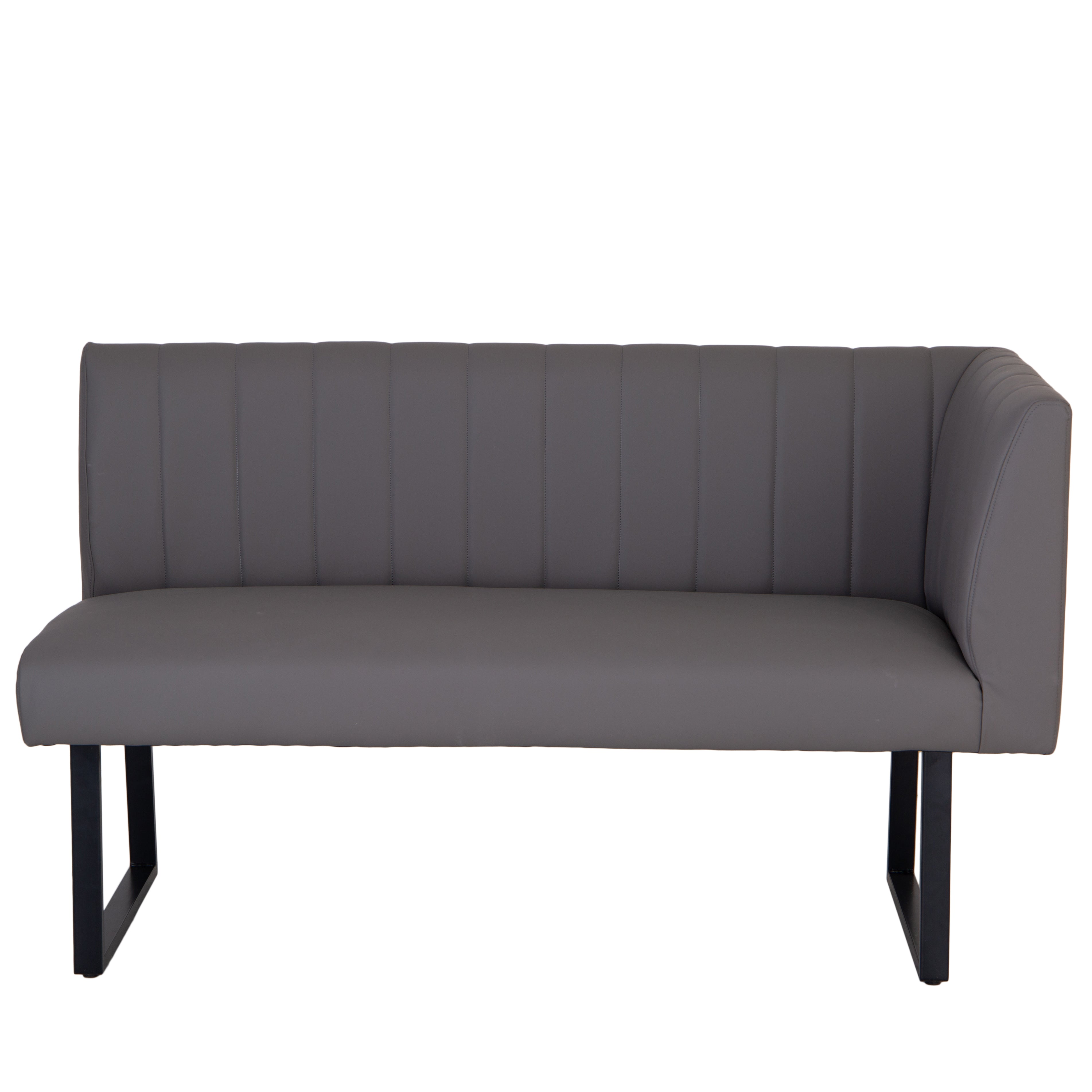 Charlesworth Grey 142cm Left Hand Modern Industrial Dining Bench