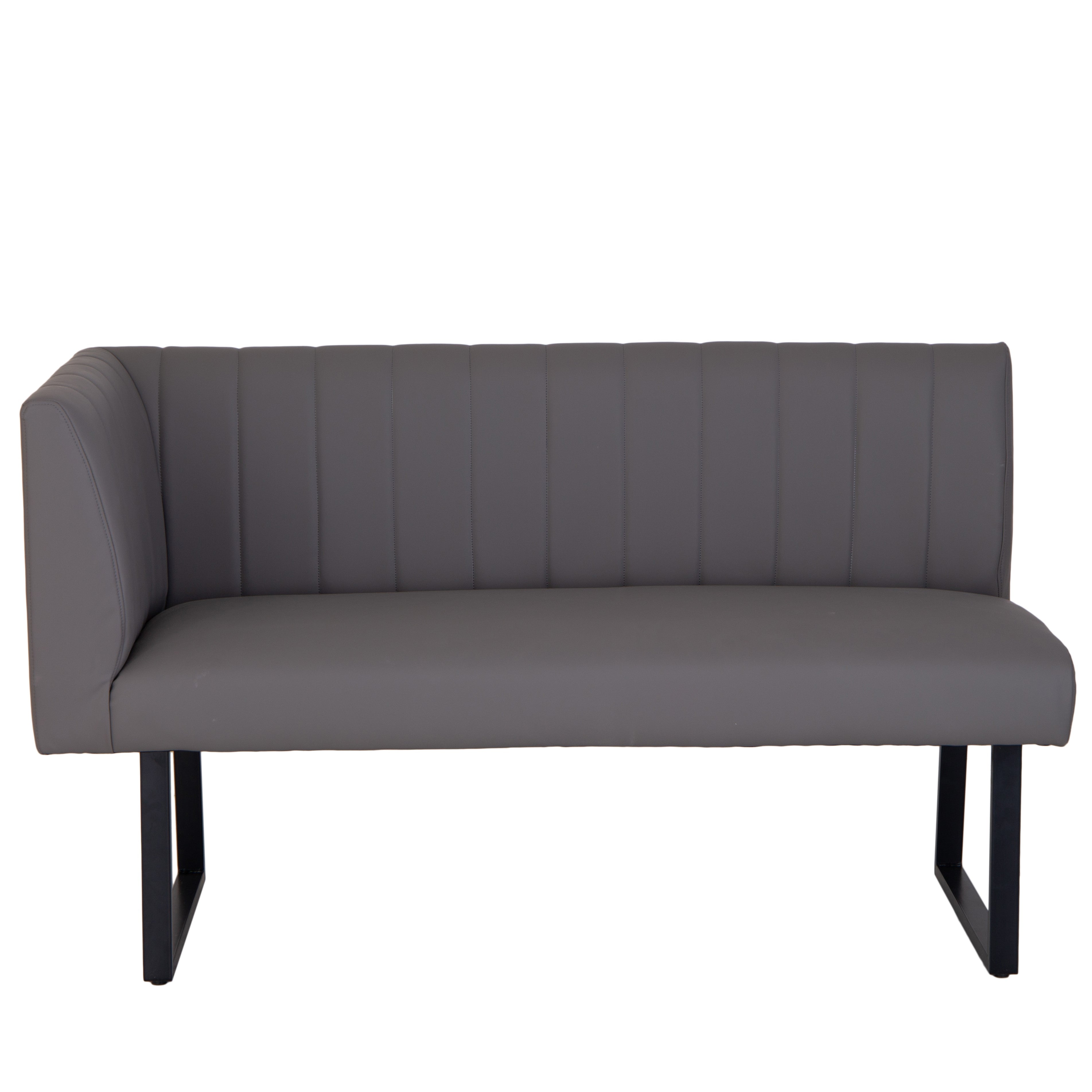 Charlesworth Grey 142cm Right Hand Modern Industrial Dining Bench