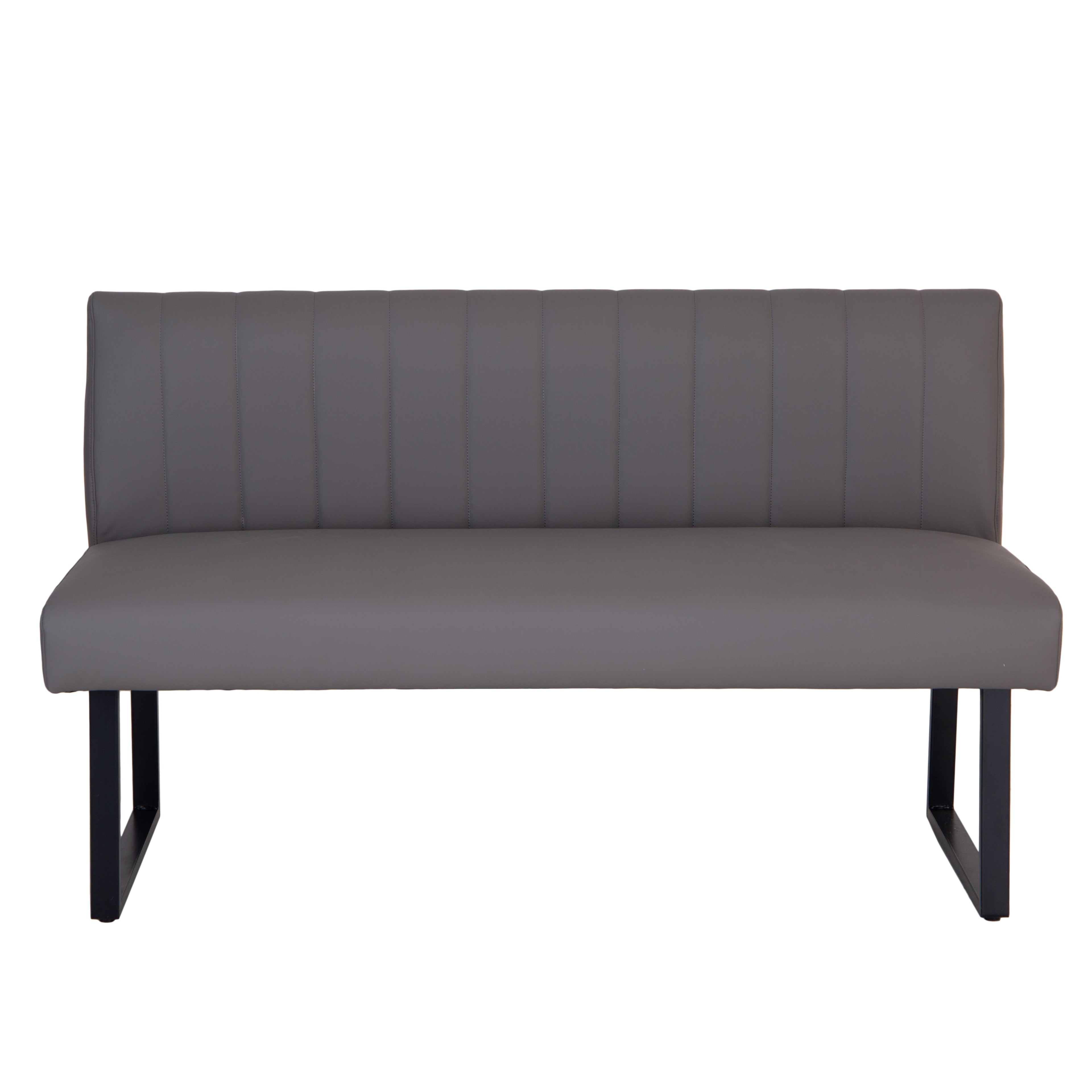 Charlesworth Grey 140cm Modern Industrial Dining Bench