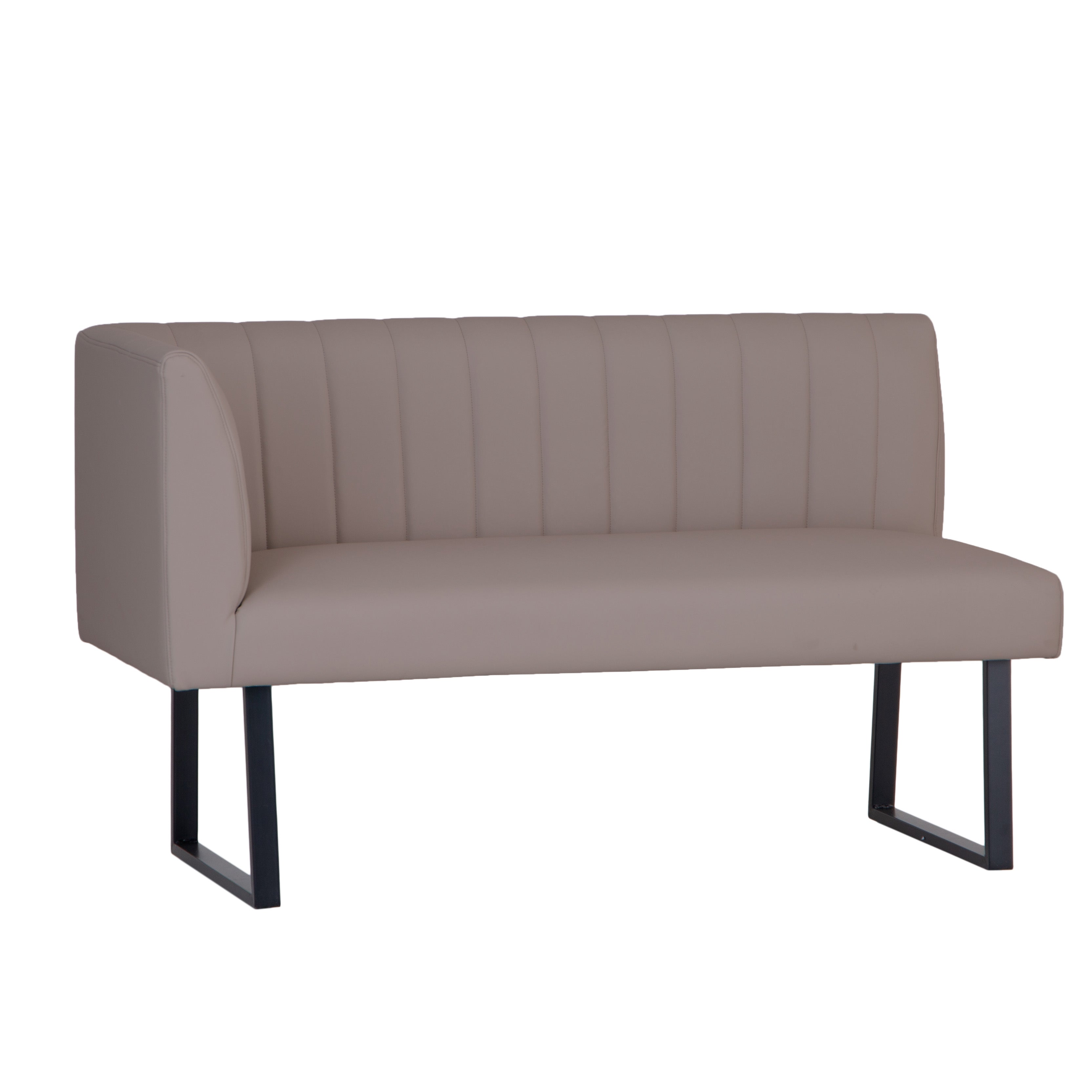 Charlesworth Taupe 142cm Right Hand Modern Industrial Dining Bench