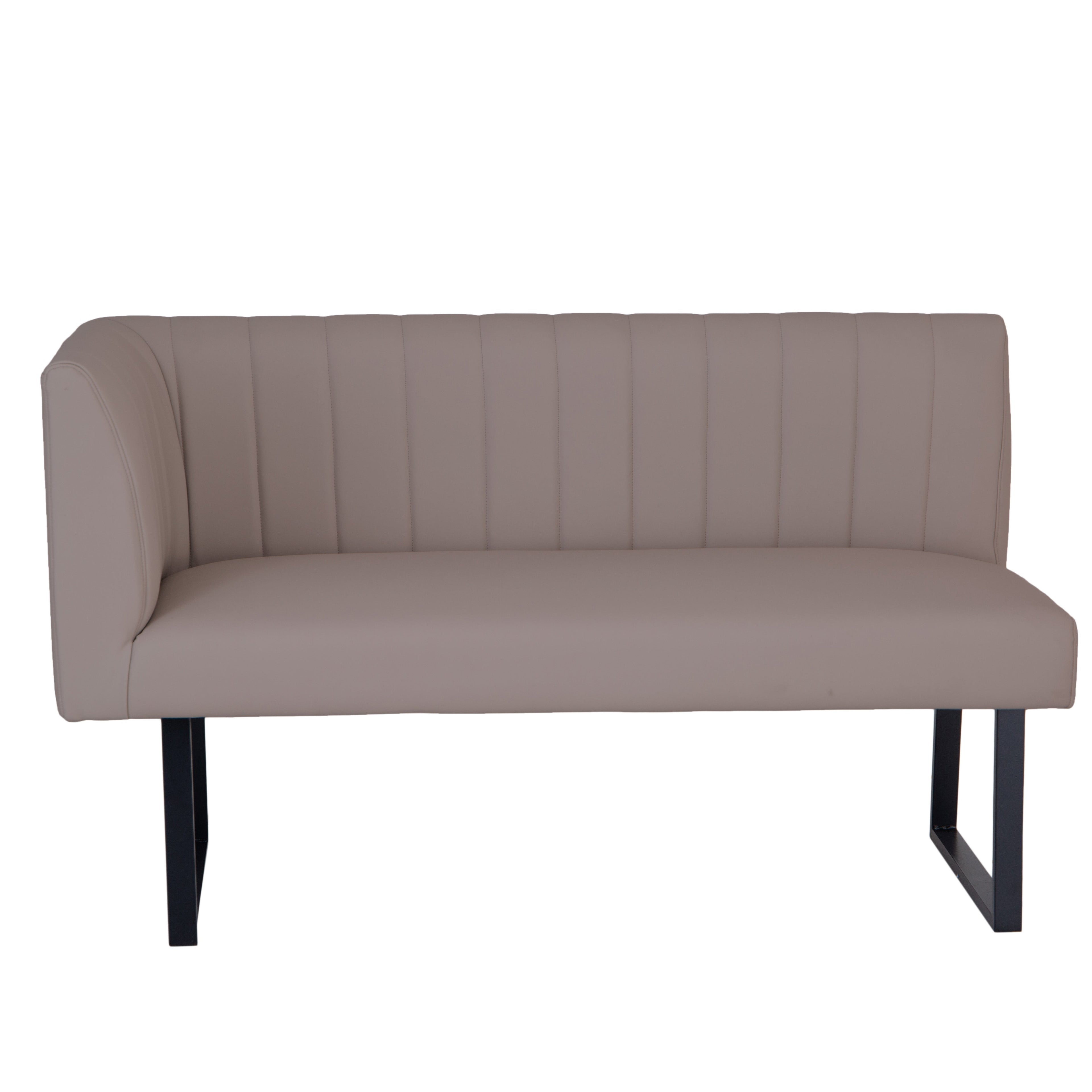 Charlesworth Taupe 142cm Right Hand Modern Industrial Dining Bench
