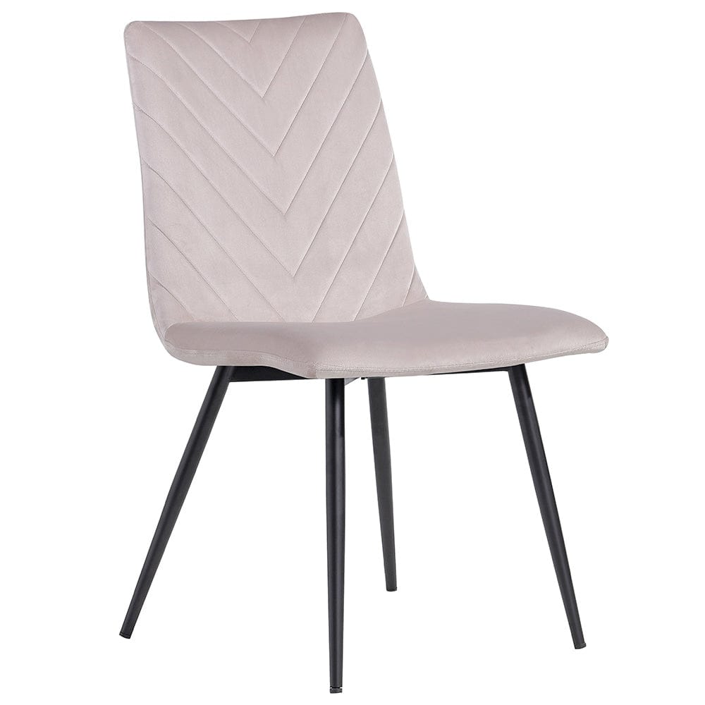 Retro Taupe Velvet Dining Chair
