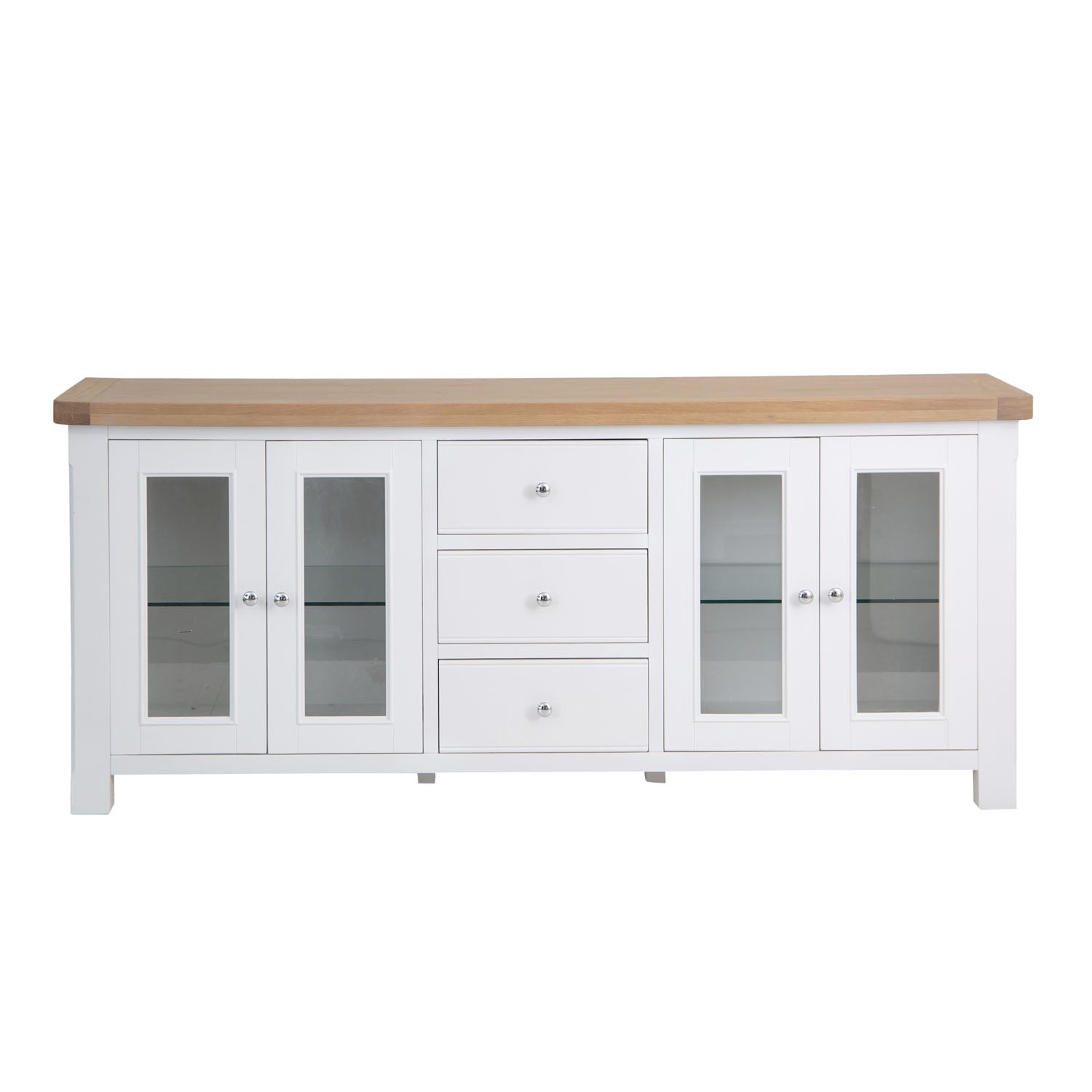 Dorset White Painted Oak 4 Door Extra Large Sideboard