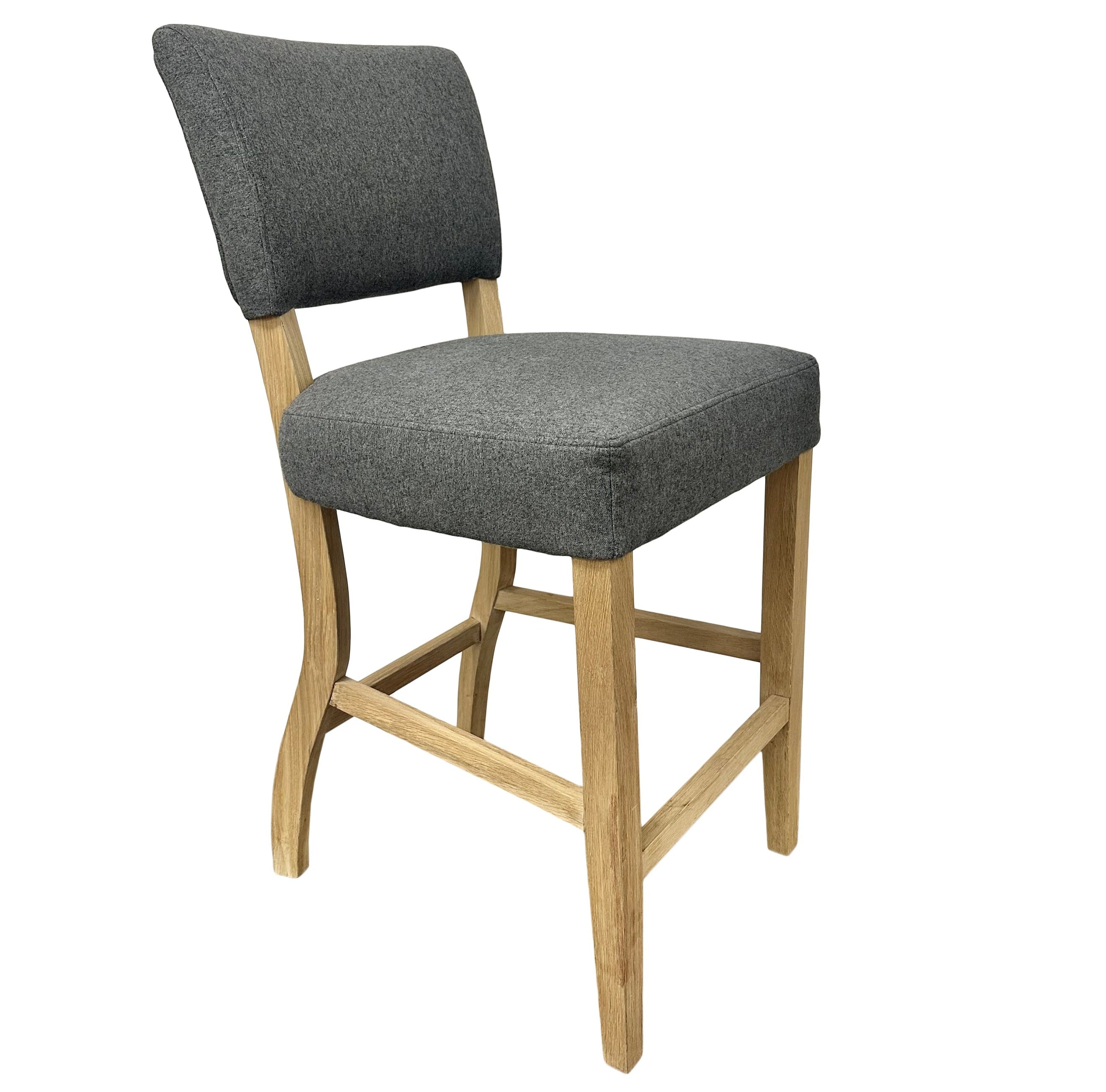 Fabric Bar Stool - Grey