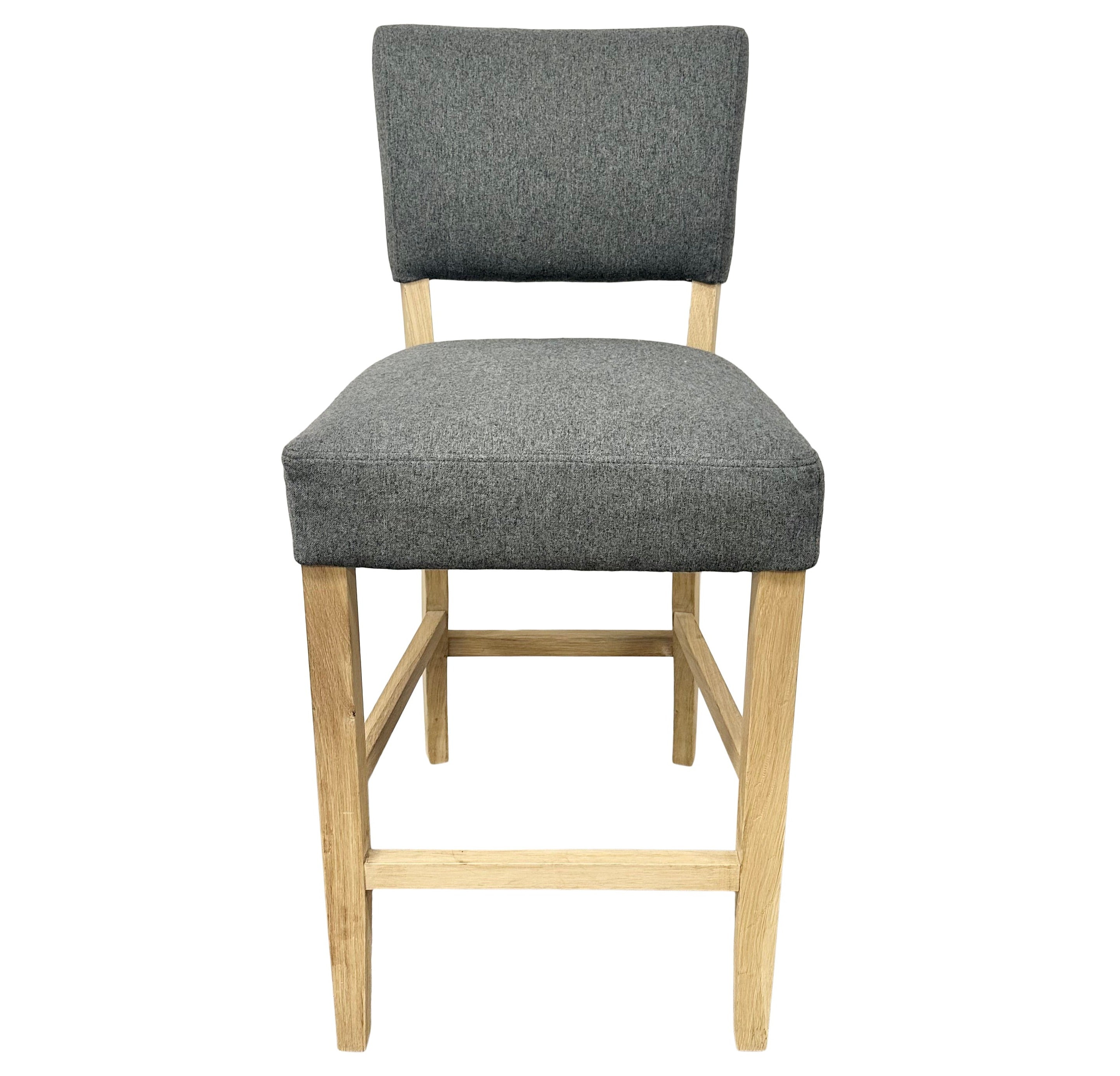 Fabric Bar Stool - Grey