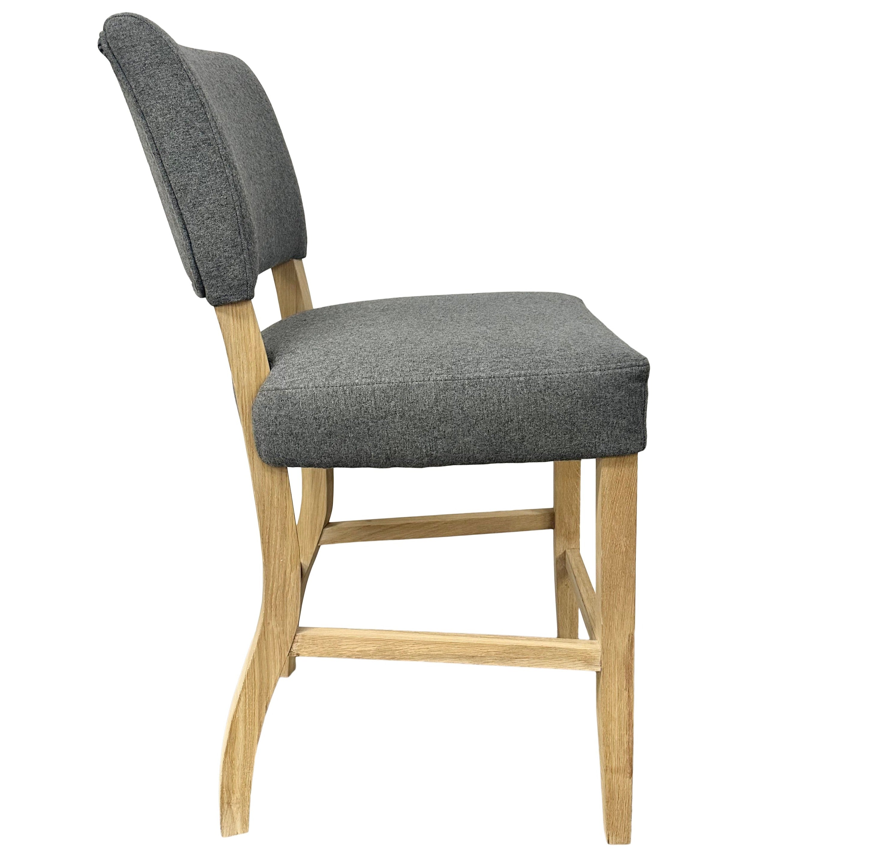 Fabric Bar Stool - Grey