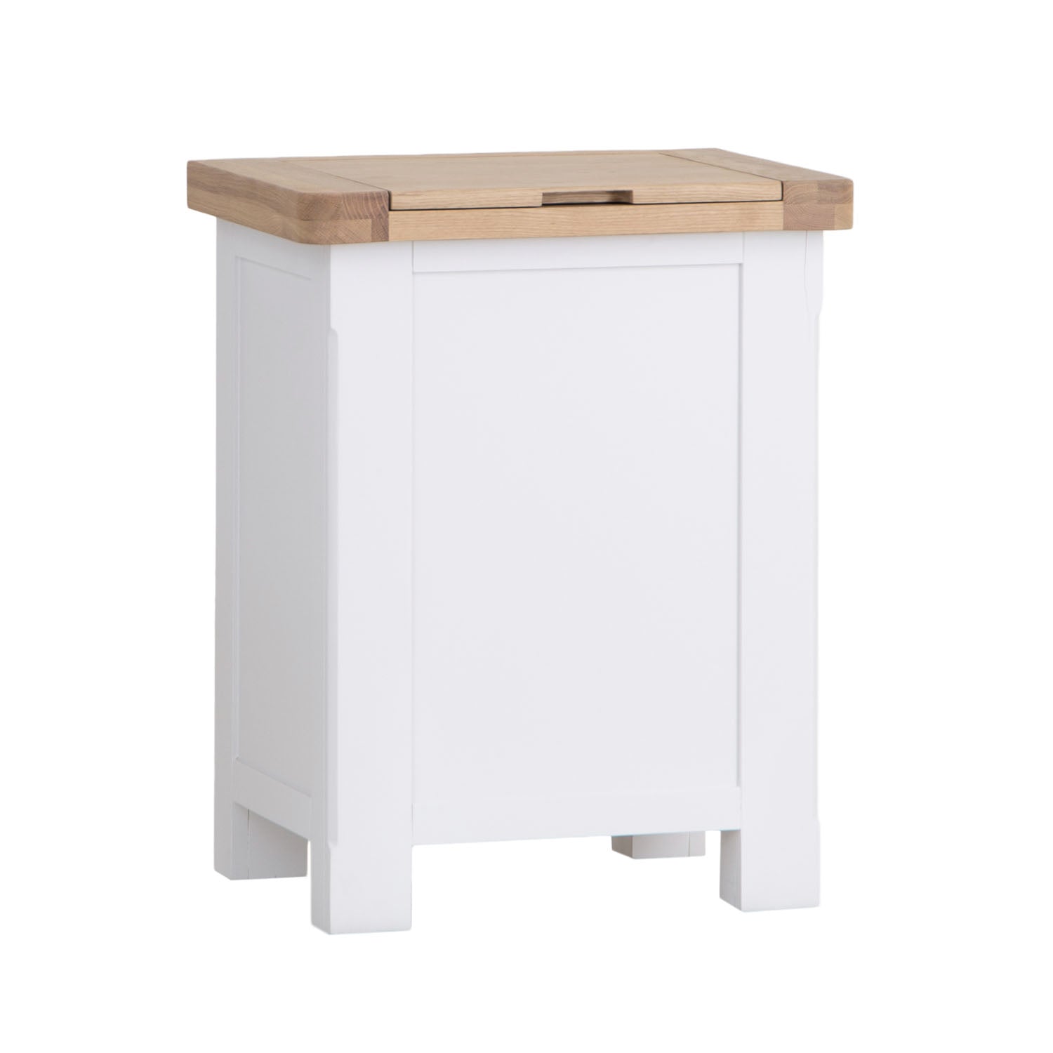 Dorset White Painted Oak Laundry Basket