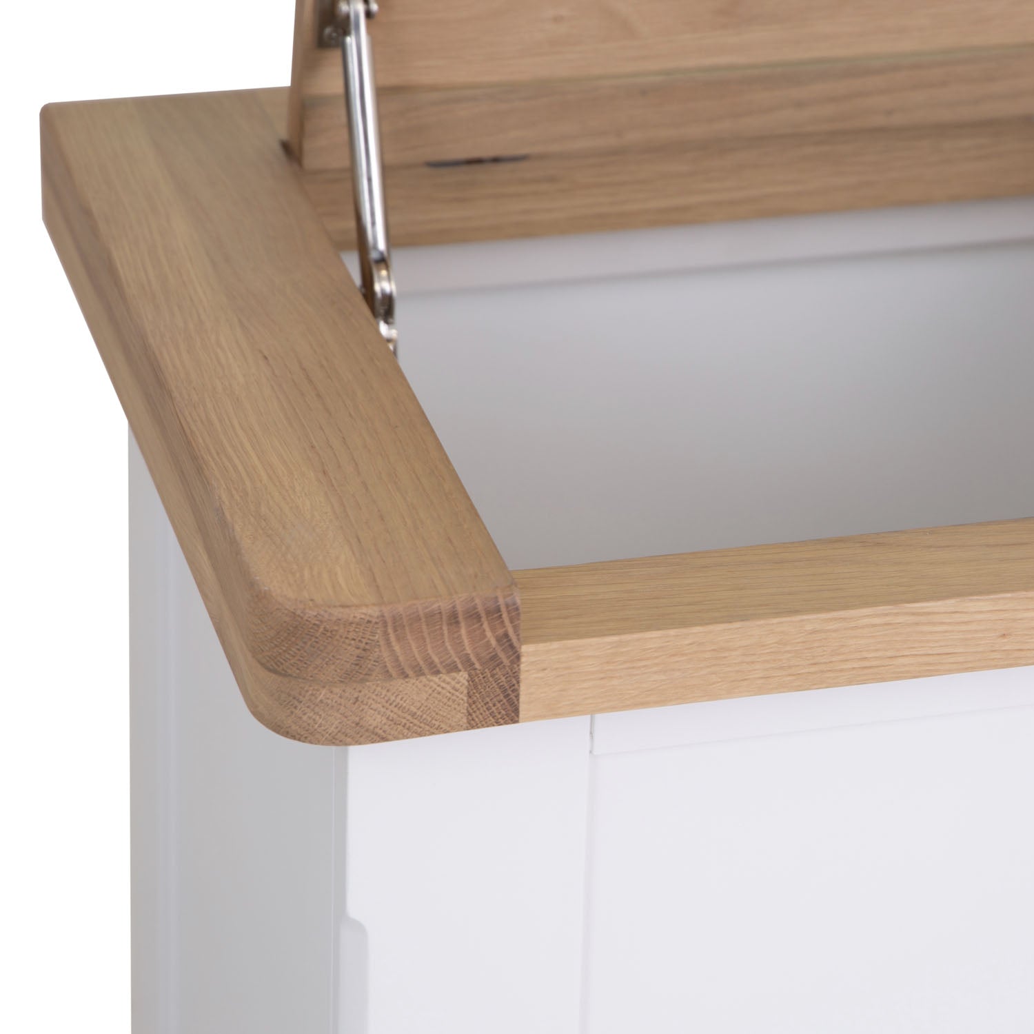 Dorset White Painted Oak Laundry Basket