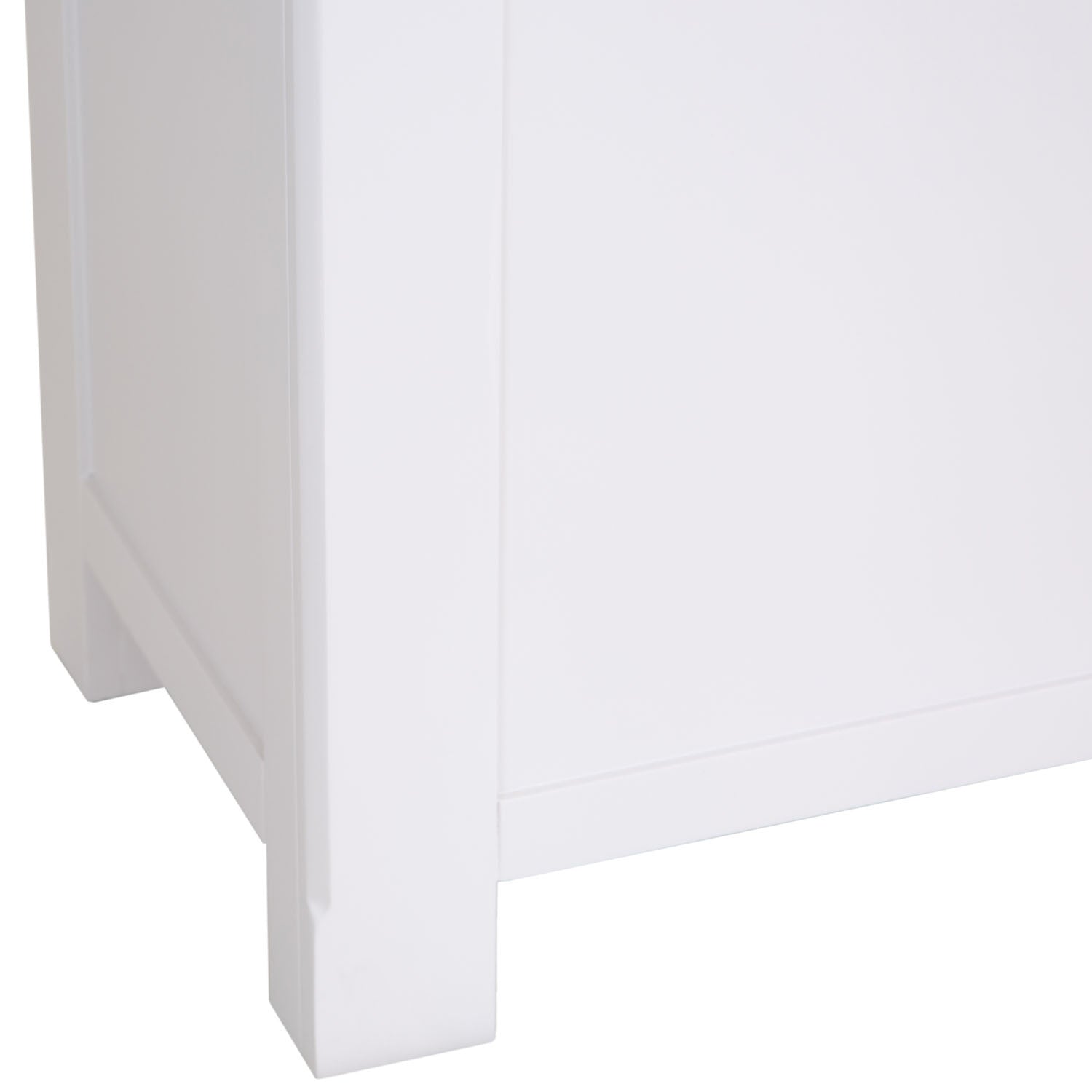 Dorset White Painted Oak Laundry Basket