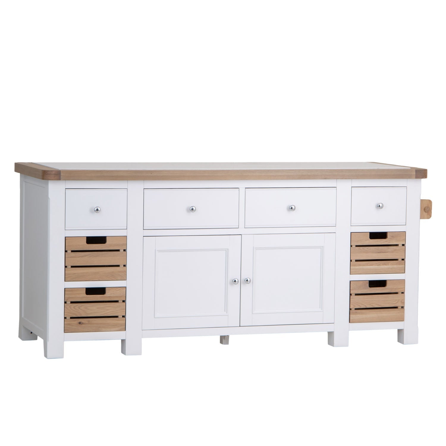 Dorset White Painted Oak Large Kitchen Island