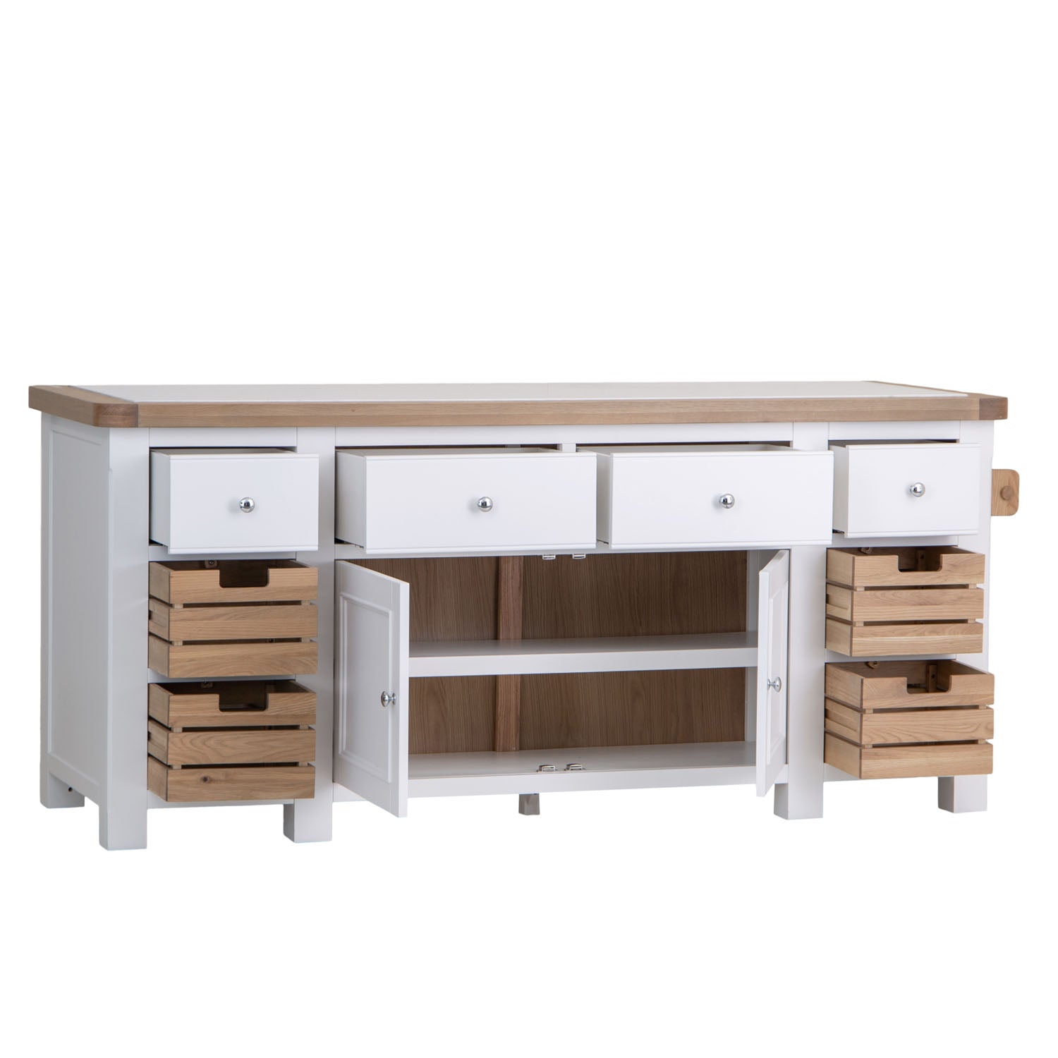 Dorset White Painted Oak Large Kitchen Island