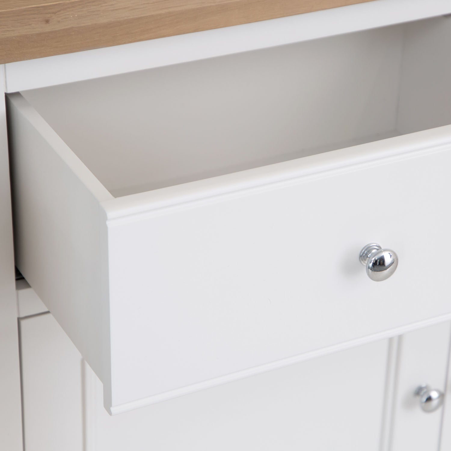 Dorset White Painted Oak Large Kitchen Island