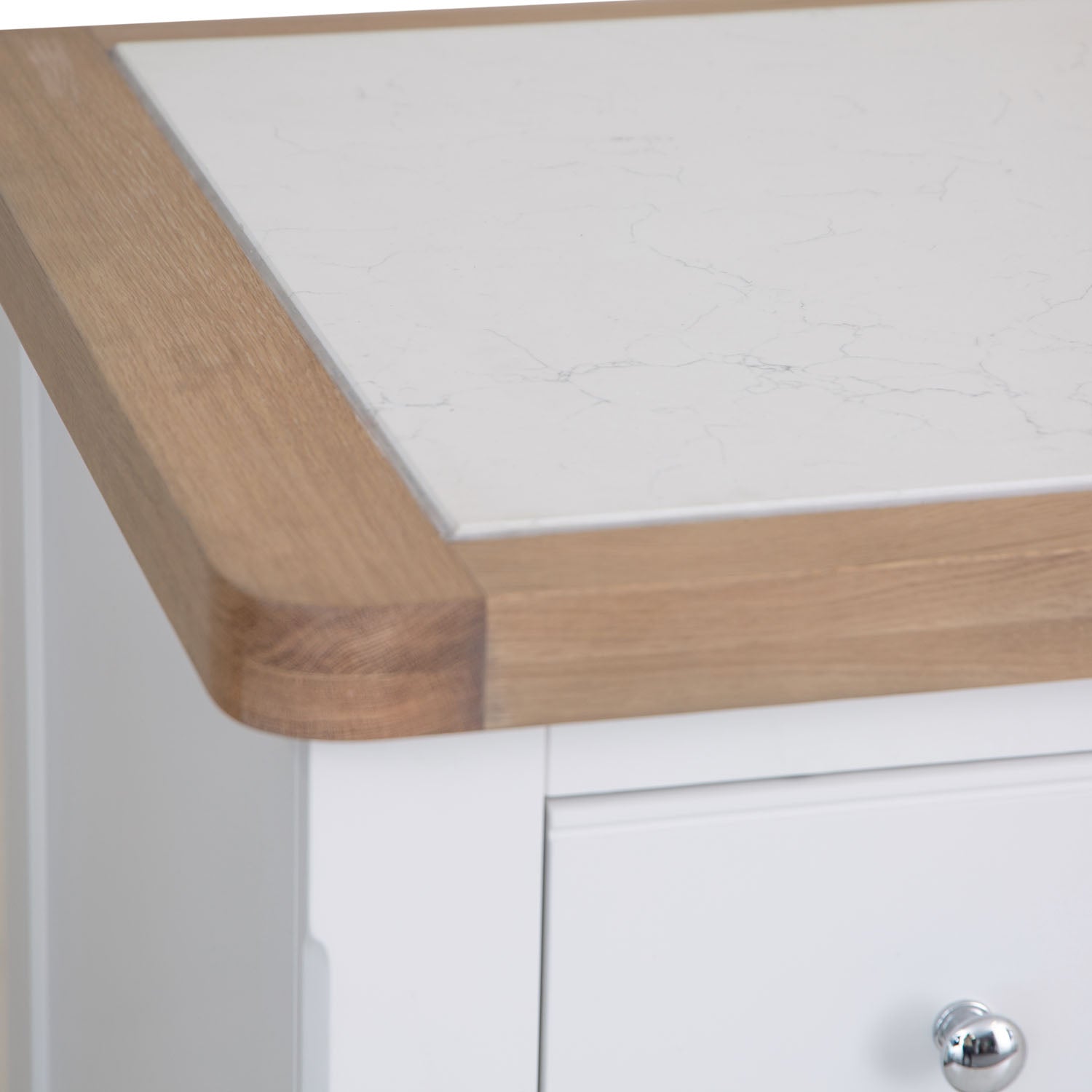 Dorset White Painted Oak Large Kitchen Island