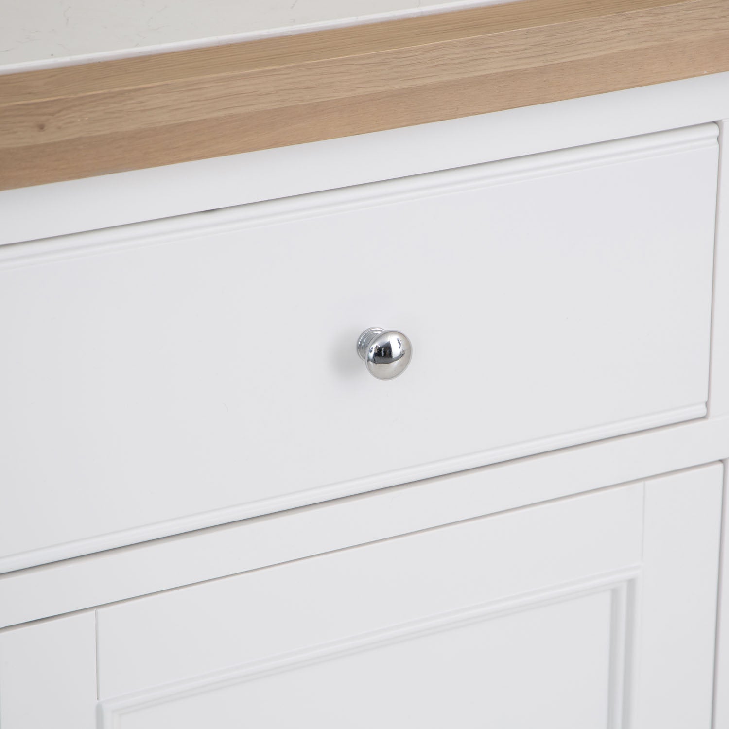 Dorset White Painted Oak Large Kitchen Island