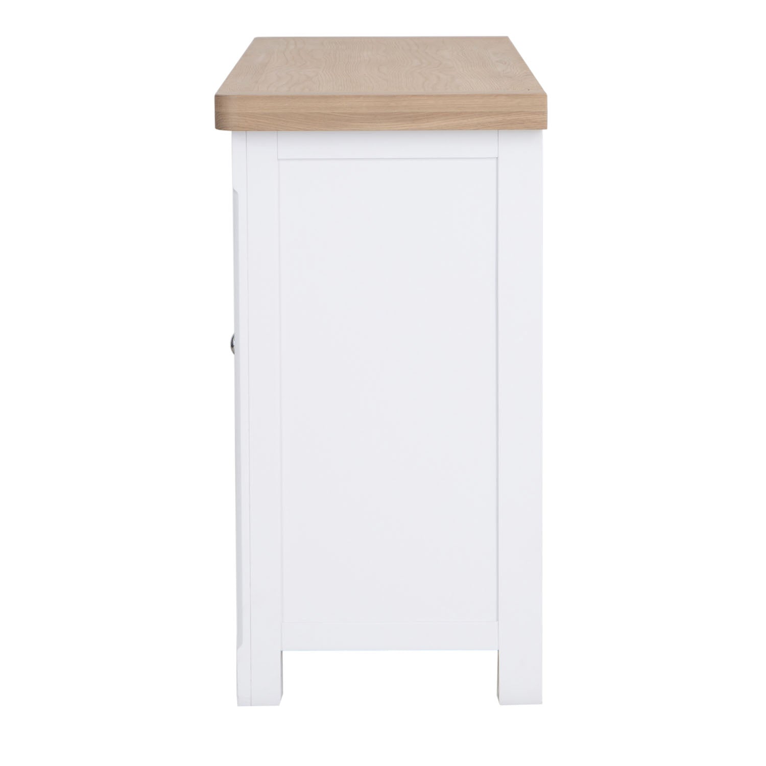 Dorset White Painted Oak Large Sideboard Wine Rack