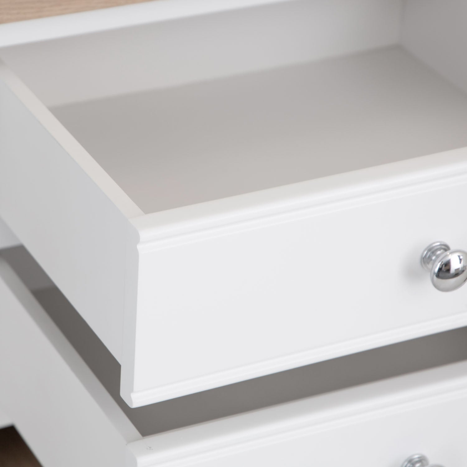 Dorset White Painted Oak Large Sideboard Wine Rack