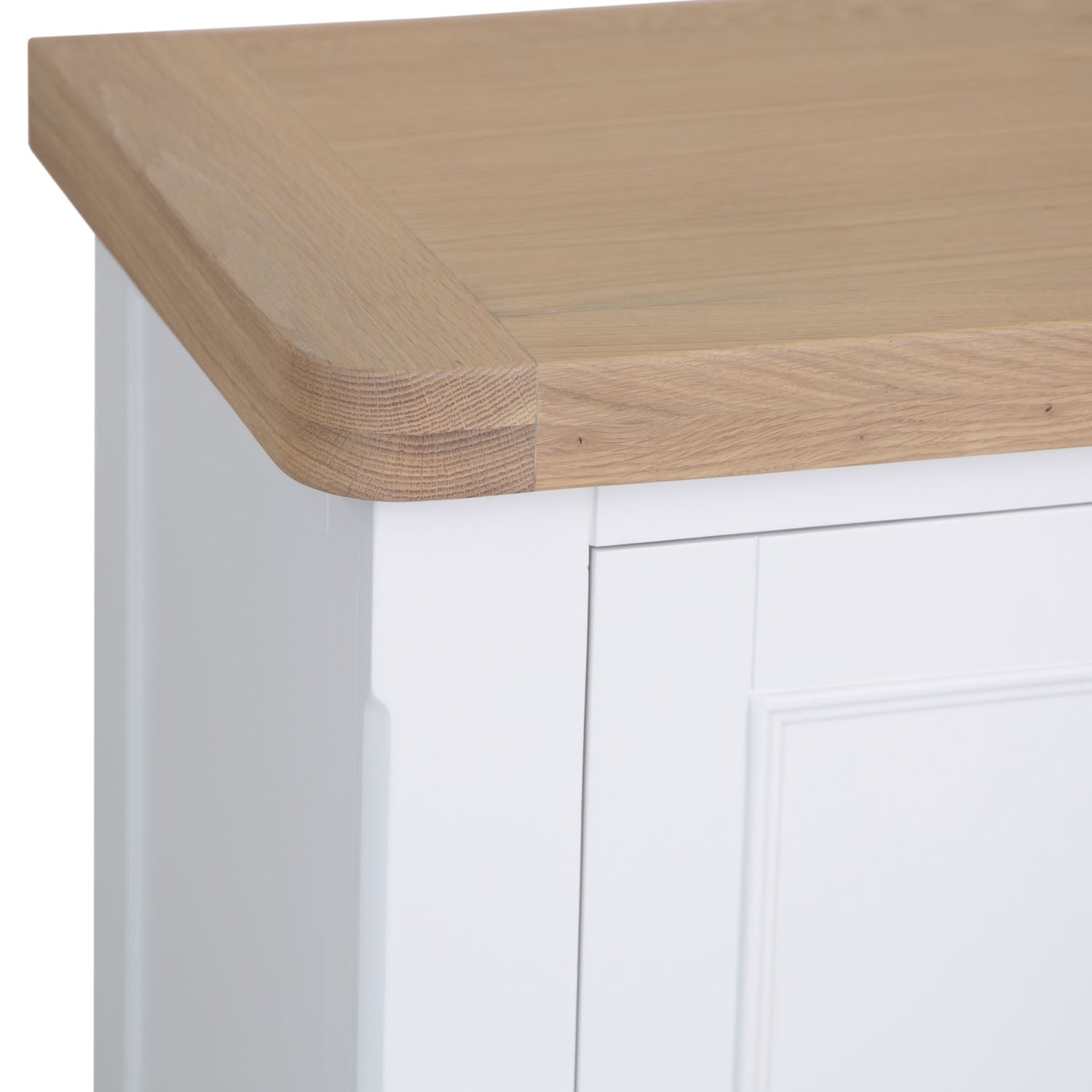 Dorset White Painted Oak Large Sideboard Wine Rack