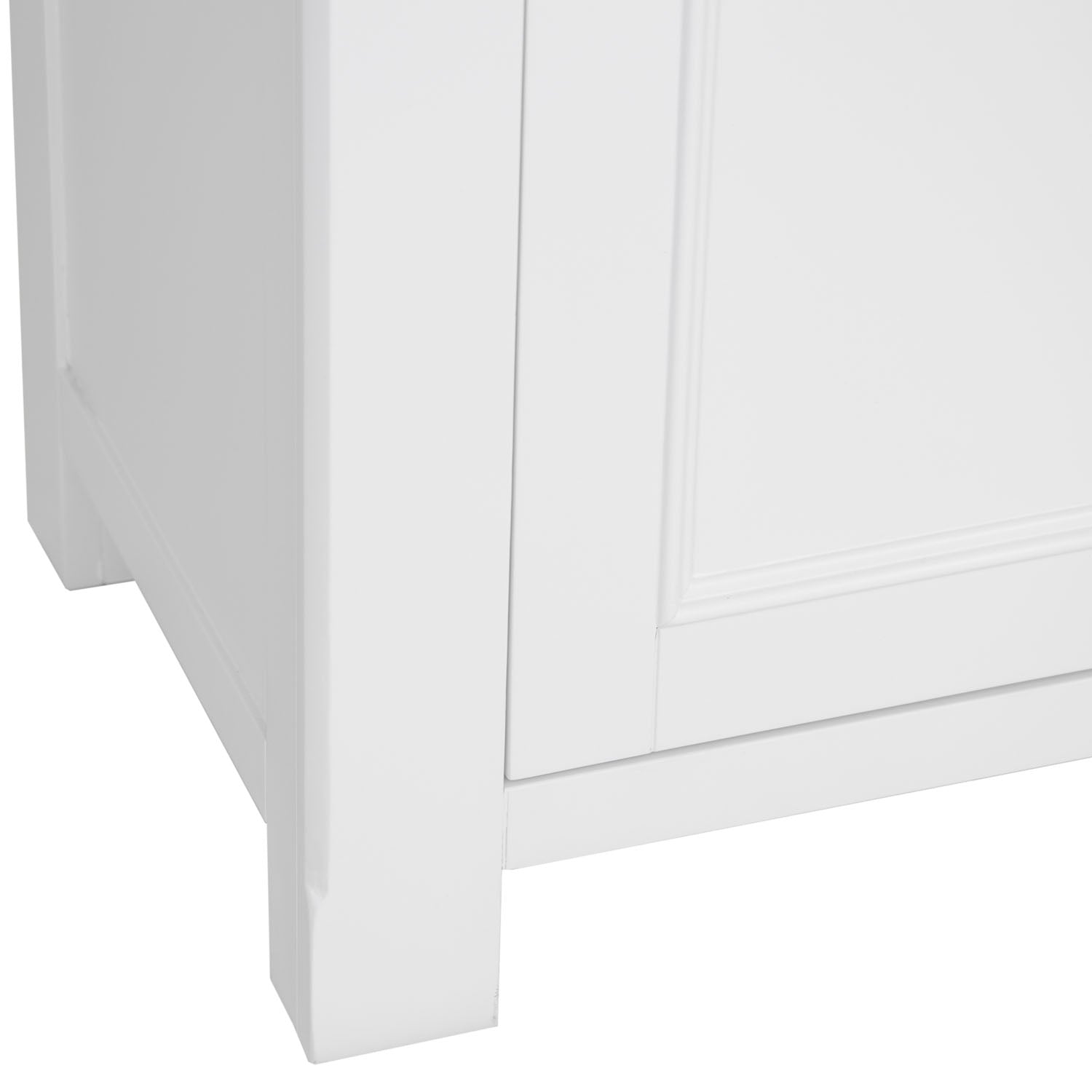 Dorset White Painted Oak Large Sideboard Wine Rack