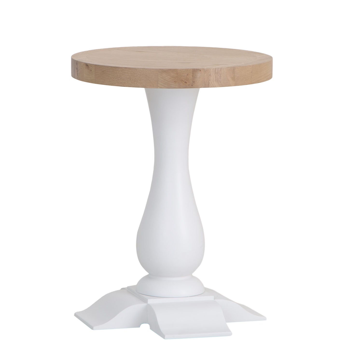 Dorset White Painted Oak Round Wine Table