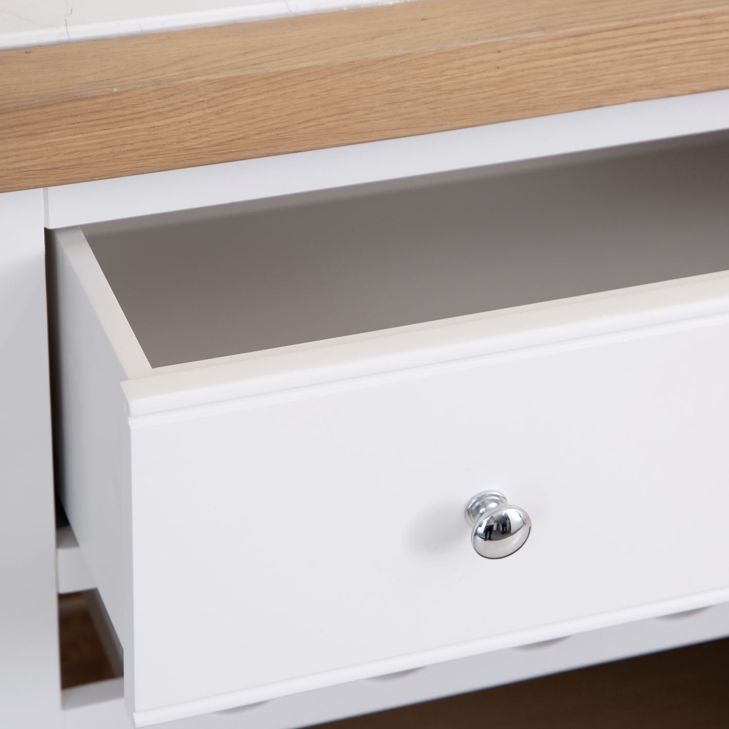 Dorset White Painted Oak Small Kitchen Island