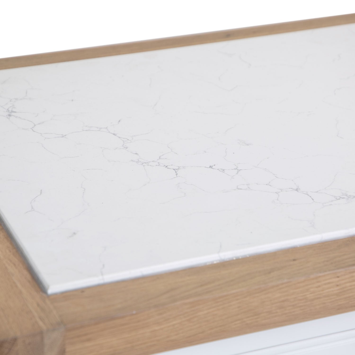 Dorset White Painted Oak Small Kitchen Island